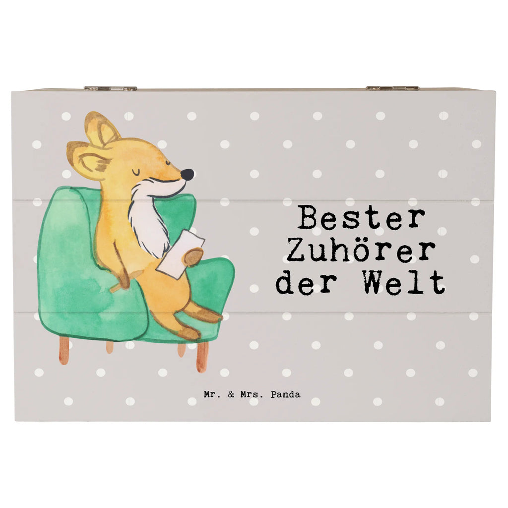 Holzkiste Fuchs Bester Zuhörer der Welt Holzkiste, Kiste, Schatzkiste, Truhe, Schatulle, XXL, Erinnerungsbox, Erinnerungskiste, Dekokiste, Aufbewahrungsbox, Geschenkbox, Geschenkdose, für, Dankeschön, Geschenk, Schenken, Geburtstag, Geburtstagsgeschenk, Geschenkidee, Danke, Bedanken, Mitbringsel, Freude machen, Geschenktipp, Zuhörer, Freund, Freundin, offenes Ohr, Hilfsbereit, Hilfe