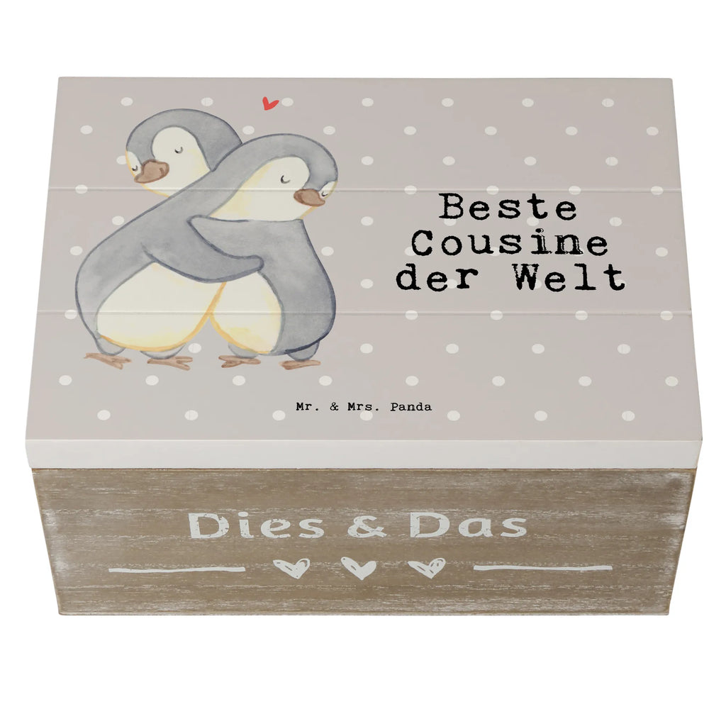 Holzkiste Pinguin Beste Cousine der Welt Holzkiste, Kiste, Schatzkiste, Truhe, Schatulle, XXL, Erinnerungsbox, Erinnerungskiste, Dekokiste, Aufbewahrungsbox, Geschenkbox, Geschenkdose, für, Dankeschön, Geschenk, Schenken, Geburtstag, Geburtstagsgeschenk, Geschenkidee, Danke, Bedanken, Mitbringsel, Freude machen, Geschenktipp, Cousine, Kusine, Kousine, Cousinchen, Tochter von Onkel, Tochter von Tante, Familie, Verwandtschaft, Cousin