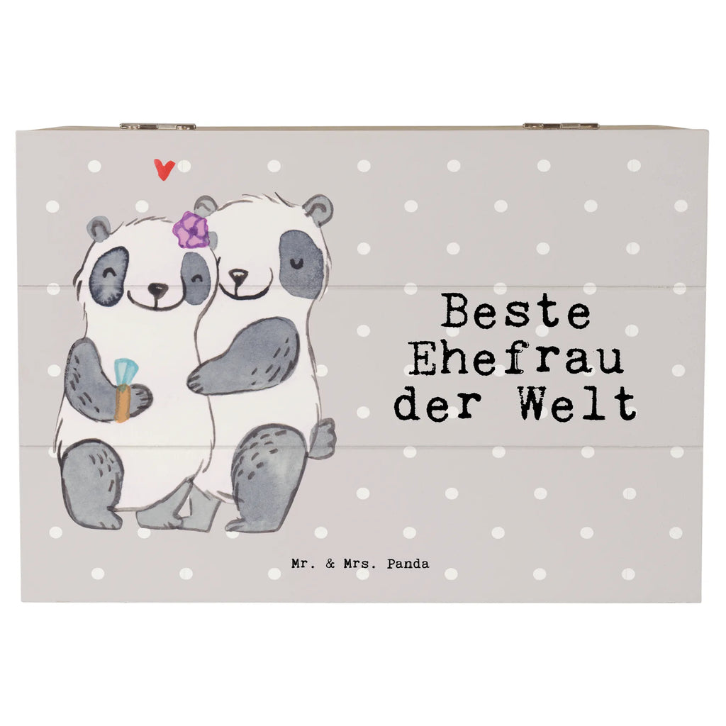 Holzkiste Panda Beste Ehefrau der Welt Holzkiste, Kiste, Schatzkiste, Truhe, Schatulle, XXL, Erinnerungsbox, Erinnerungskiste, Dekokiste, Aufbewahrungsbox, Geschenkbox, Geschenkdose, für, Dankeschön, Geschenk, Schenken, Geburtstag, Geburtstagsgeschenk, Geschenkidee, Danke, Bedanken, Mitbringsel, Freude machen, Geschenktipp, Ehefrau, Beste, Frau, Partnerin, Freundin, Traumfrau, Hochzeit, Liebling, Ehepartner, Ehe, Gattin, Lebensgefährtin, Braut, Kleinigkeit