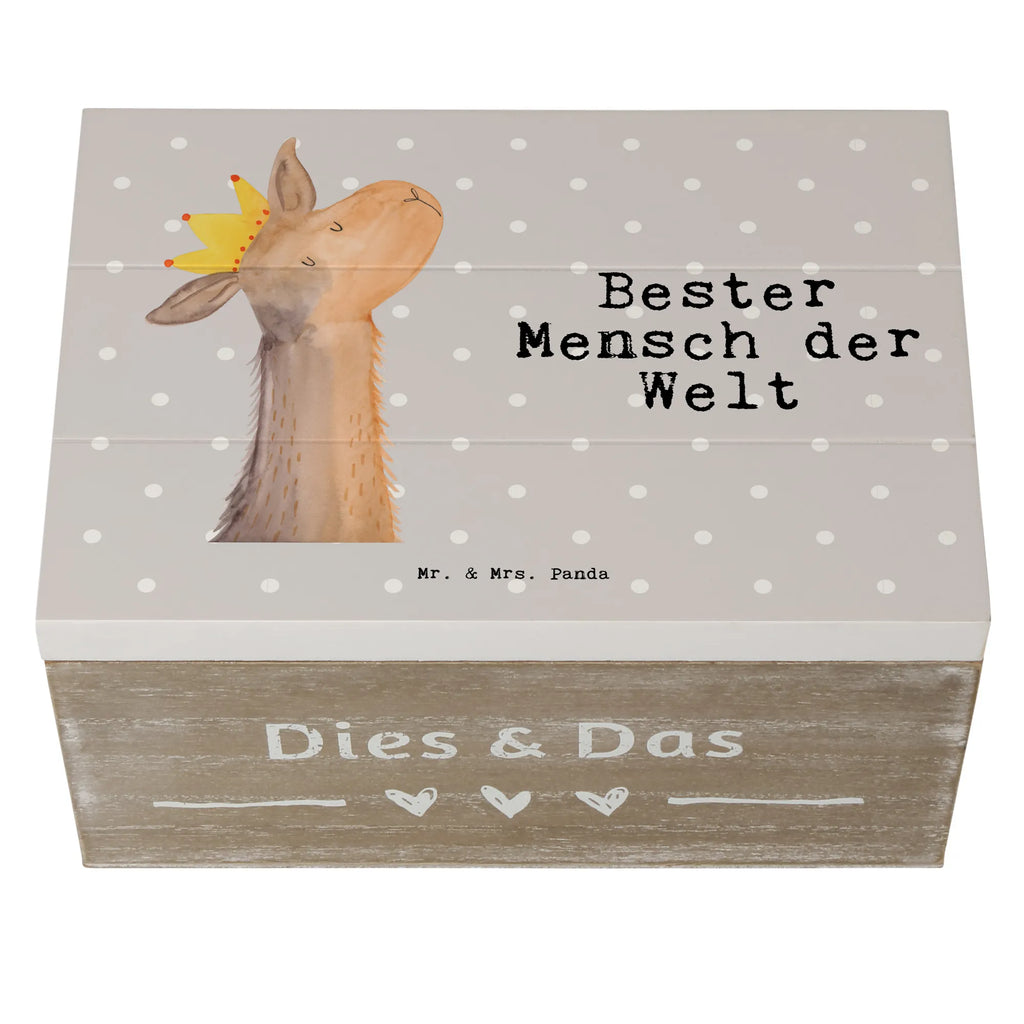 Holzkiste Lama Bester Mensch der Welt Holzkiste, Kiste, Schatzkiste, Truhe, Schatulle, XXL, Erinnerungsbox, Erinnerungskiste, Dekokiste, Aufbewahrungsbox, Geschenkbox, Geschenkdose, für, Dankeschön, Geschenk, Schenken, Geburtstag, Geburtstagsgeschenk, Geschenkidee, Danke, Bedanken, Mitbringsel, Freude machen, Geschenktipp, Lieblingsmensch, Liebling, Lieblings Mensch, tollster Mensch, Vorbild, Partner, Ehemann, Ehefrau, Liebe, Valentinstag