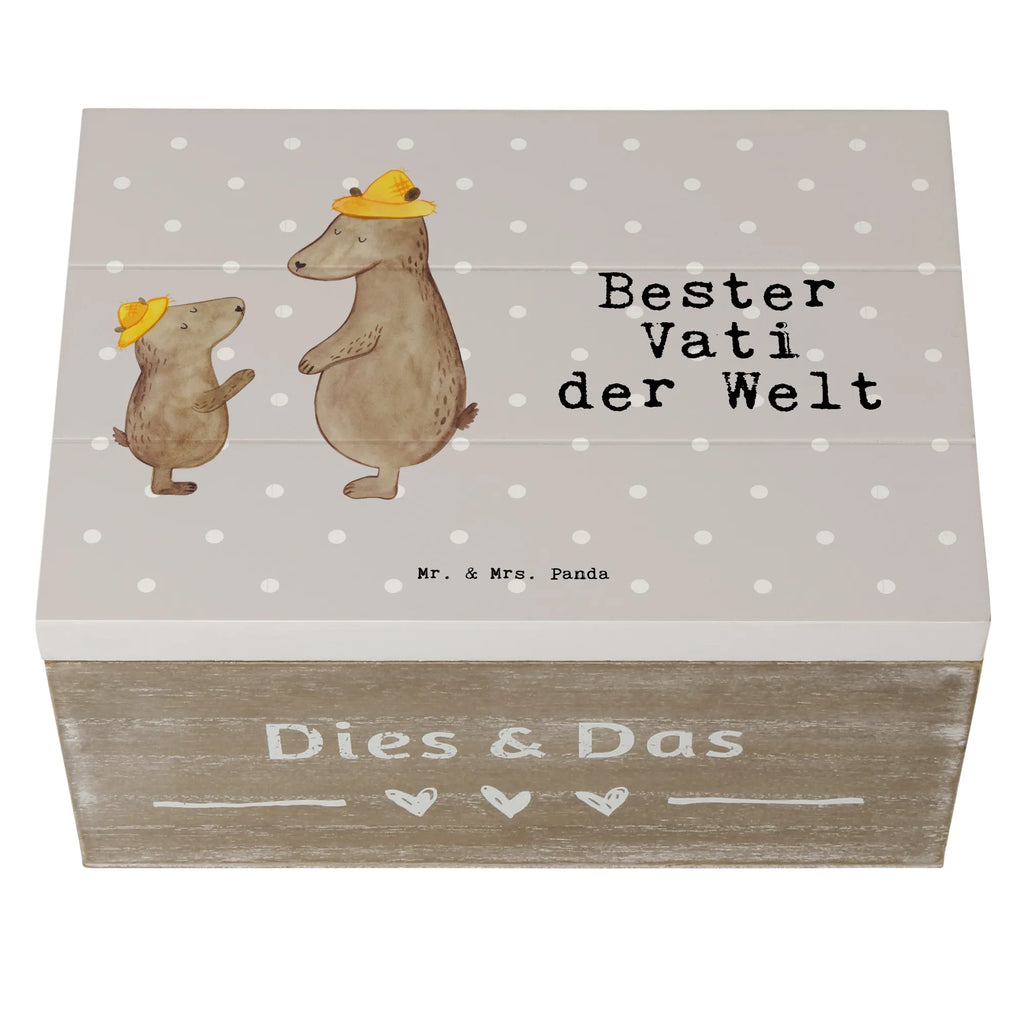 Holzkiste Bär Bester Vati der Welt Holzkiste, Kiste, Schatzkiste, Truhe, Schatulle, XXL, Erinnerungsbox, Erinnerungskiste, Dekokiste, Aufbewahrungsbox, Geschenkbox, Geschenkdose, für, Dankeschön, Geschenk, Schenken, Geburtstag, Geburtstagsgeschenk, Geschenkidee, Danke, Bedanken, Mitbringsel, Freude machen, Geschenktipp, Vater, Papa, Dad, Daddy, Paps, Papi, Vati, Eltern, Geschenk Vater, Mann, Familie, Bester, Kleinigkeit