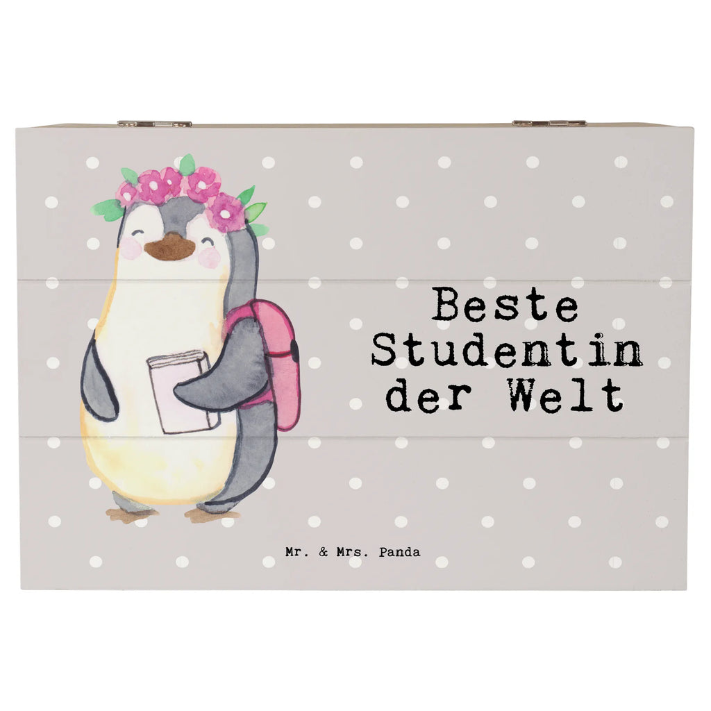 Holzkiste Pinguin Beste Studentin der Welt Holzkiste, Kiste, Schatzkiste, Truhe, Schatulle, XXL, Erinnerungsbox, Erinnerungskiste, Dekokiste, Aufbewahrungsbox, Geschenkbox, Geschenkdose, für, Dankeschön, Geschenk, Schenken, Geburtstag, Geburtstagsgeschenk, Geschenkidee, Danke, Bedanken, Mitbringsel, Freude machen, Geschenktipp, Studentin, Studium, Tochter, Spaß, Musterschülerin, lustig, Studienabschluss, witzig, Universität, Abschluss, Alumni, Uni, Studenten, Hochschule