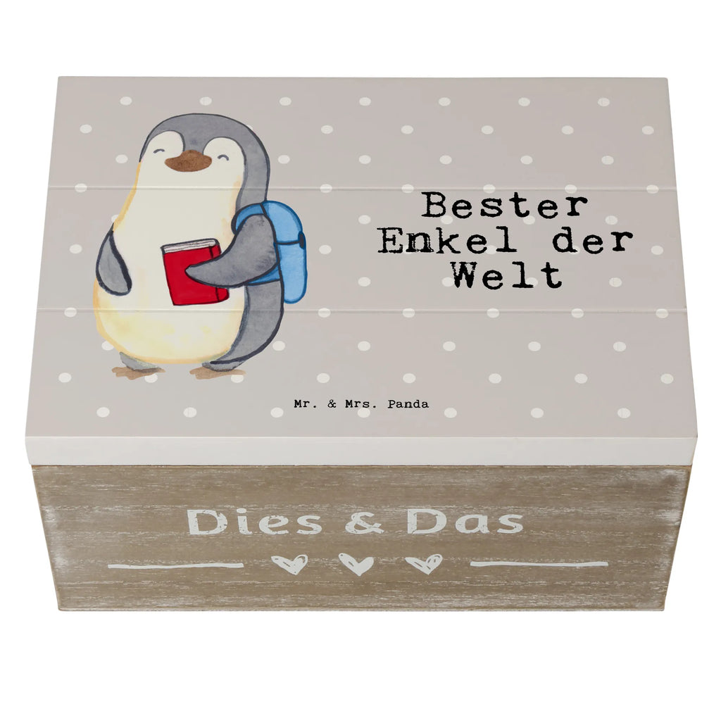 Holzkiste Pinguin Bester Enkel der Welt Holzkiste, Kiste, Schatzkiste, Truhe, Schatulle, XXL, Erinnerungsbox, Erinnerungskiste, Dekokiste, Aufbewahrungsbox, Geschenkbox, Geschenkdose, für, Dankeschön, Geschenk, Schenken, Geburtstag, Geburtstagsgeschenk, Geschenkidee, Danke, Bedanken, Mitbringsel, Freude machen, Geschenktipp, Enkel, Enkelkind, Enkelsohn, Oma, Opa, Kind von Tochter, Kind von Sohn, Taufe, Großsohn