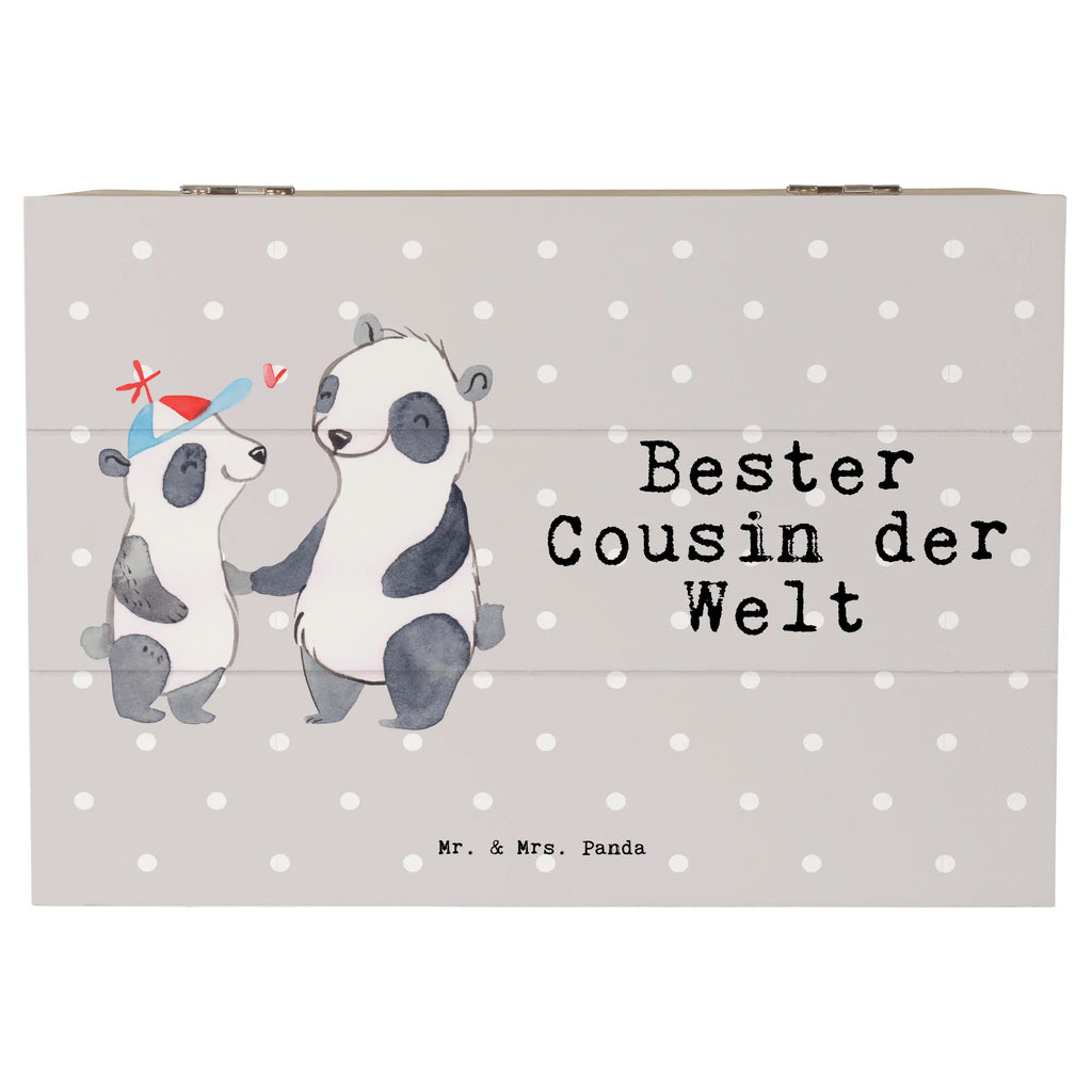 Holzkiste Panda Bester Cousin der Welt Holzkiste, Kiste, Schatzkiste, Truhe, Schatulle, XXL, Erinnerungsbox, Erinnerungskiste, Dekokiste, Aufbewahrungsbox, Geschenkbox, Geschenkdose, für, Dankeschön, Geschenk, Schenken, Geburtstag, Geburtstagsgeschenk, Geschenkidee, Danke, Bedanken, Mitbringsel, Freude machen, Geschenktipp, Cousin, Kousin, Vetter, Sohn von Onkel, Sohn von Tante, Familie, Verwandtschaft, Cousine