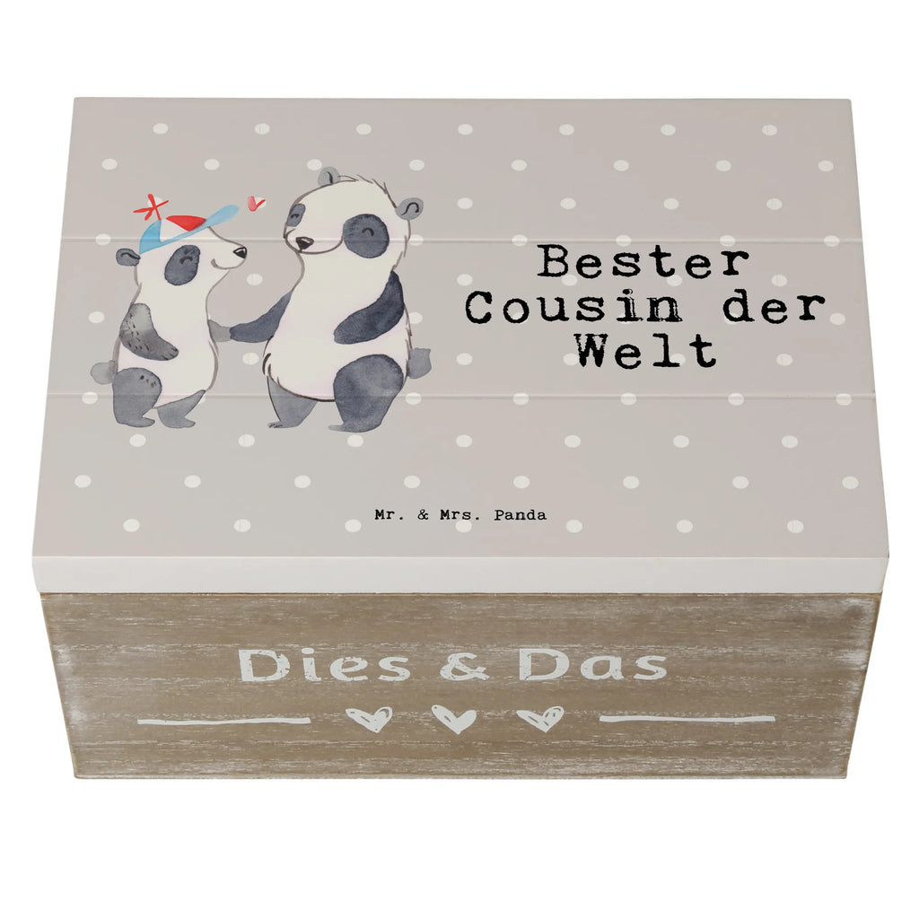 Holzkiste Panda Bester Cousin der Welt Holzkiste, Kiste, Schatzkiste, Truhe, Schatulle, XXL, Erinnerungsbox, Erinnerungskiste, Dekokiste, Aufbewahrungsbox, Geschenkbox, Geschenkdose, für, Dankeschön, Geschenk, Schenken, Geburtstag, Geburtstagsgeschenk, Geschenkidee, Danke, Bedanken, Mitbringsel, Freude machen, Geschenktipp, Cousin, Kousin, Vetter, Sohn von Onkel, Sohn von Tante, Familie, Verwandtschaft, Cousine