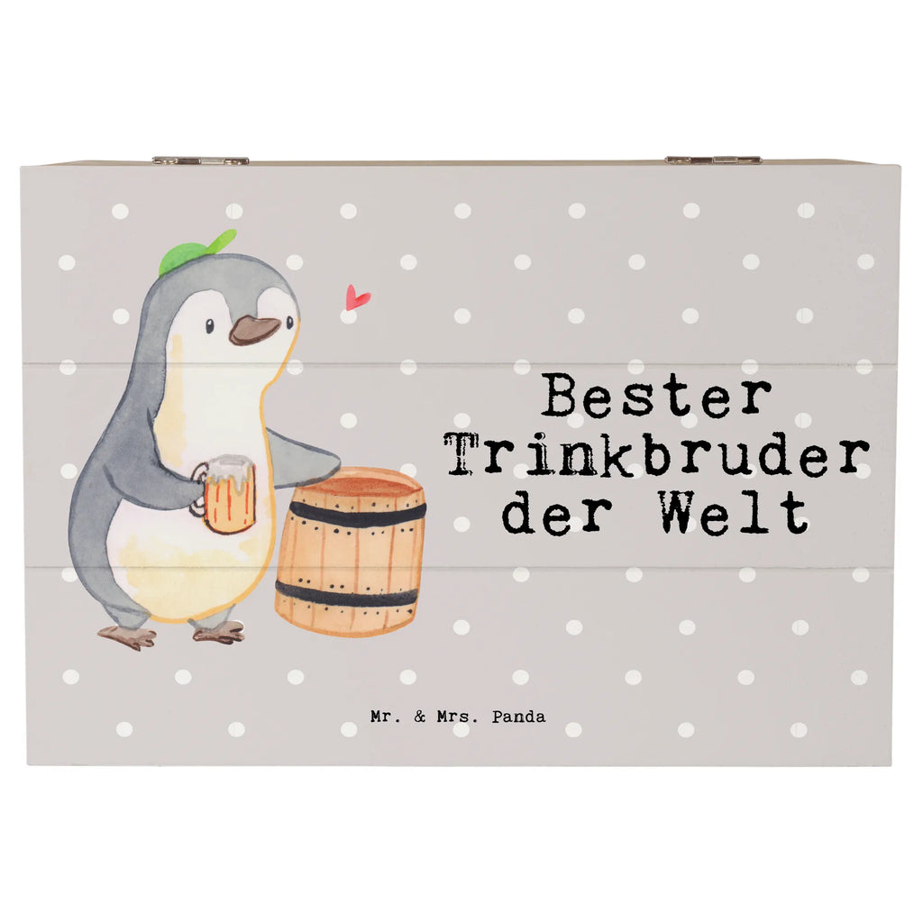 Holzkiste Pinguin Bester Trinkbruder der Welt Holzkiste, Kiste, Schatzkiste, Truhe, Schatulle, XXL, Erinnerungsbox, Erinnerungskiste, Dekokiste, Aufbewahrungsbox, Geschenkbox, Geschenkdose, für, Dankeschön, Geschenk, Schenken, Geburtstag, Geburtstagsgeschenk, Geschenkidee, Danke, Bedanken, Mitbringsel, Freude machen, Geschenktipp, Trinkbruder, Trinkkumpel, Kumpel, Saufkumpane, Kumpane, Trinken, Party, Kleinigkeit