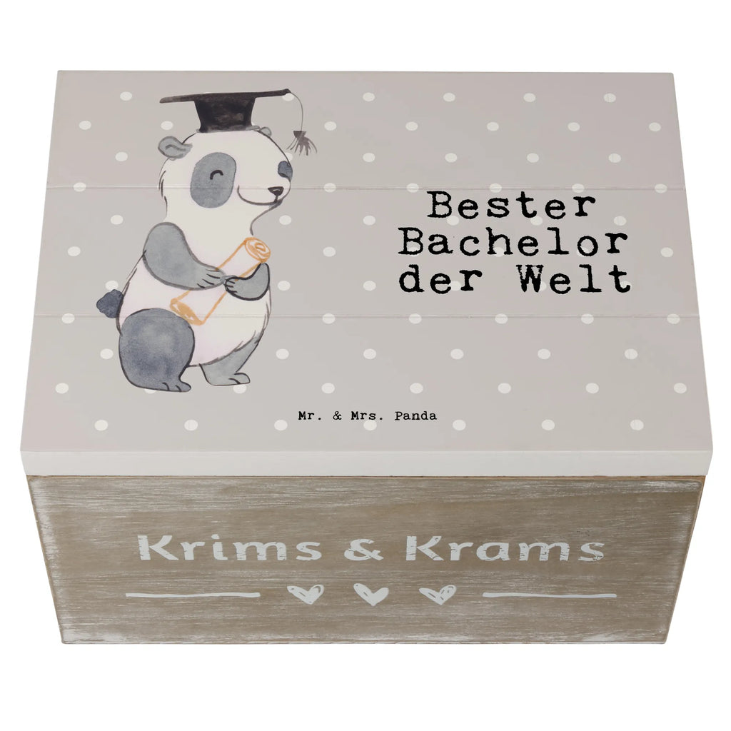 Holzkiste Panda Bester Bachelor der Welt Holzkiste, Kiste, Schatzkiste, Truhe, Schatulle, XXL, Erinnerungsbox, Erinnerungskiste, Dekokiste, Aufbewahrungsbox, Geschenkbox, Geschenkdose, für, Dankeschön, Geschenk, Schenken, Geburtstag, Geburtstagsgeschenk, Geschenkidee, Danke, Bedanken, Mitbringsel, Freude machen, Geschenktipp, Bachelor, Student, Studium, Sohn, Spaß, Musterschüler, lustig, Studienabschluss, witzig, Universität, Abschluss, Alumni, Uni, Studenten, Hochschule