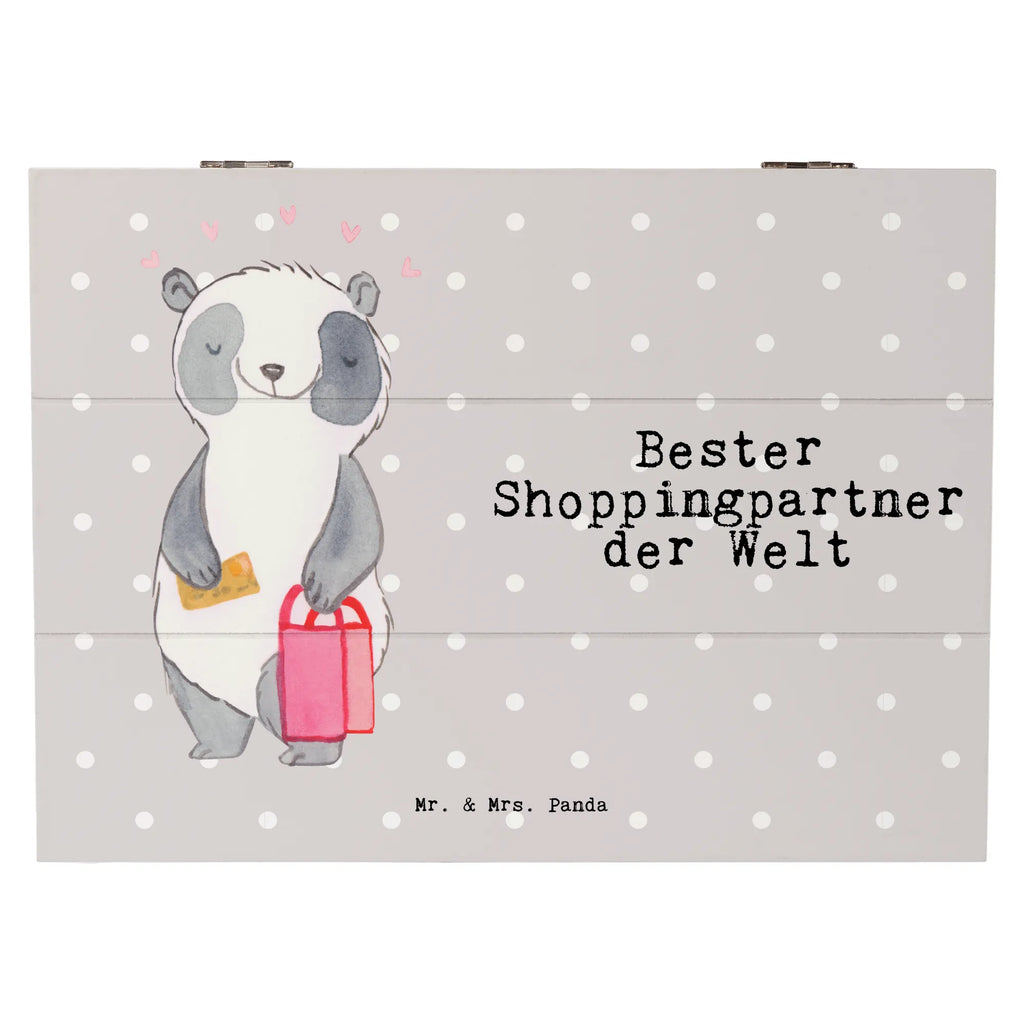 Holzkiste Panda Bester Shoppingpartner der Welt Holzkiste, Kiste, Schatzkiste, Truhe, Schatulle, XXL, Erinnerungsbox, Erinnerungskiste, Dekokiste, Aufbewahrungsbox, Geschenkbox, Geschenkdose, für, Dankeschön, Geschenk, Schenken, Geburtstag, Geburtstagsgeschenk, Geschenkidee, Danke, Bedanken, Mitbringsel, Freude machen, Geschenktipp, Shoppingpartner, Shoppen, Begleitung, Partner, Freundin, Freund, bff, Shopping, Einkaufen, Shopping-Queen, Queen, Bester