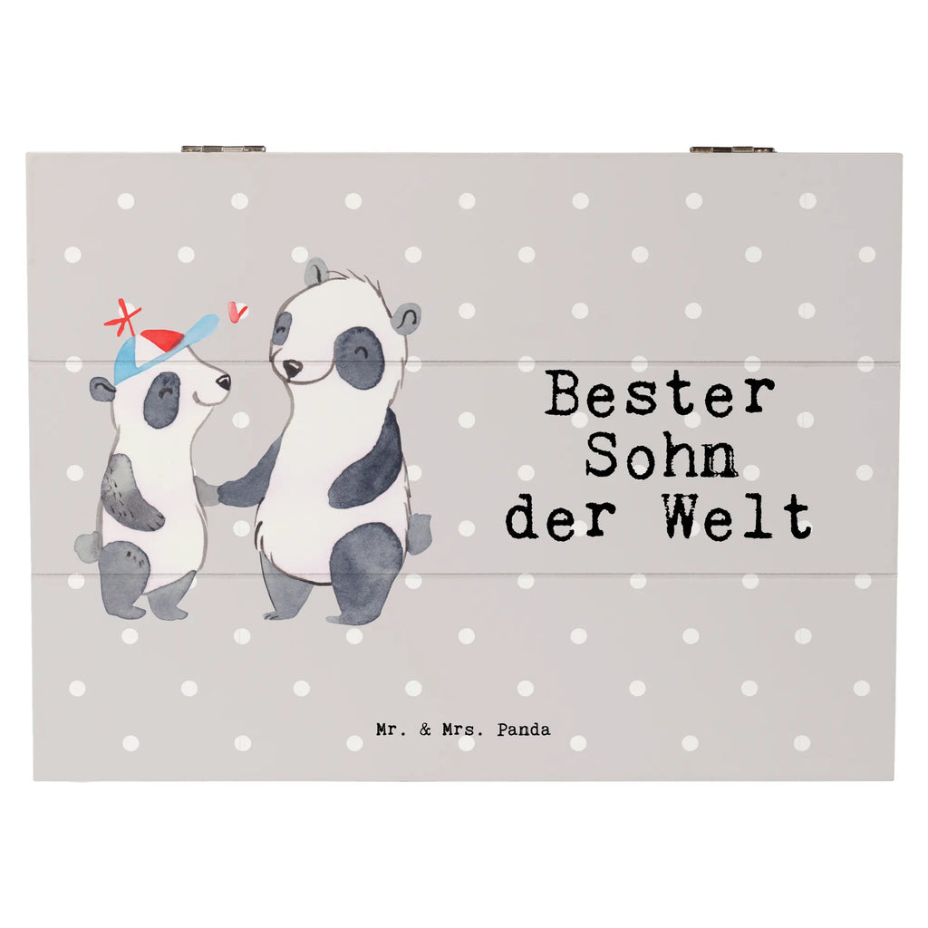 Holzkiste Panda Bester Sohn der Welt Holzkiste, Kiste, Schatzkiste, Truhe, Schatulle, XXL, Erinnerungsbox, Erinnerungskiste, Dekokiste, Aufbewahrungsbox, Geschenkbox, Geschenkdose, für, Dankeschön, Geschenk, Schenken, Geburtstag, Geburtstagsgeschenk, Geschenkidee, Danke, Bedanken, Mitbringsel, Freude machen, Geschenktipp, Sohn, Sohnemann, Söhnchen, Bube, Bub, Nachwuchs, Nachkomme, Kind, Familie, Vater, Belohnung