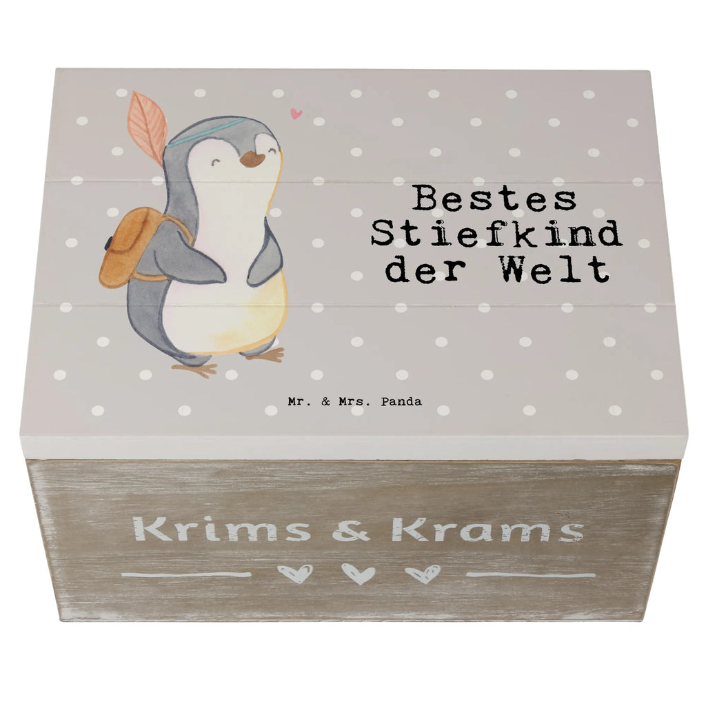 Holzkiste Pinguin Bestes Stiefkind der Welt Holzkiste, Kiste, Schatzkiste, Truhe, Schatulle, XXL, Erinnerungsbox, Erinnerungskiste, Dekokiste, Aufbewahrungsbox, Geschenkbox, Geschenkdose, für, Dankeschön, Geschenk, Schenken, Geburtstag, Geburtstagsgeschenk, Geschenkidee, Danke, Bedanken, Mitbringsel, Freude machen, Geschenktipp, Stiefkind, angeheiratet, Kinder, Kind, Kid, Kids, Kiddy, Bestes, Tochter, Sohn, Nachwuchs, Geburt, Liebling, Taufe