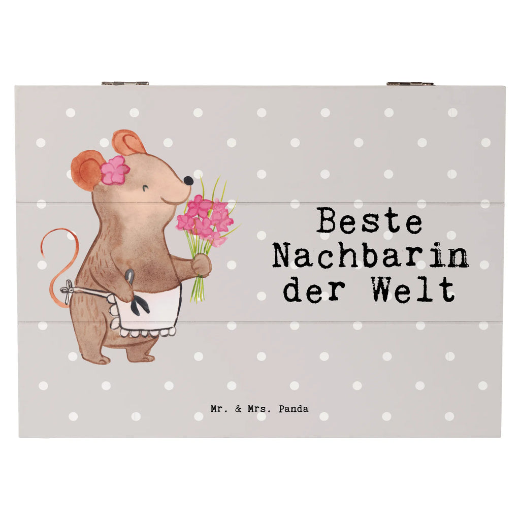 Holzkiste Maus Beste Nachbarin der Welt Holzkiste, Kiste, Schatzkiste, Truhe, Schatulle, XXL, Erinnerungsbox, Erinnerungskiste, Dekokiste, Aufbewahrungsbox, Geschenkbox, Geschenkdose, für, Dankeschön, Geschenk, Schenken, Geburtstag, Geburtstagsgeschenk, Geschenkidee, Danke, Bedanken, Mitbringsel, Freude machen, Geschenktipp, Nachbarin, Nachbarn, Nachbarschaft, Freundin, Angrenzer, Anwohnerin, Bewohnerin, Freundschaft