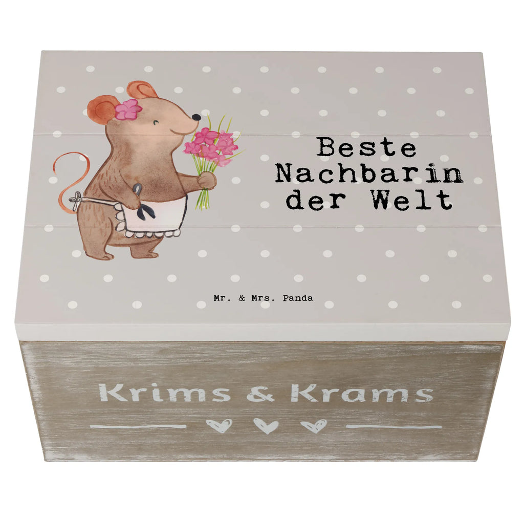 Holzkiste Maus Beste Nachbarin der Welt Holzkiste, Kiste, Schatzkiste, Truhe, Schatulle, XXL, Erinnerungsbox, Erinnerungskiste, Dekokiste, Aufbewahrungsbox, Geschenkbox, Geschenkdose, für, Dankeschön, Geschenk, Schenken, Geburtstag, Geburtstagsgeschenk, Geschenkidee, Danke, Bedanken, Mitbringsel, Freude machen, Geschenktipp, Nachbarin, Nachbarn, Nachbarschaft, Freundin, Angrenzer, Anwohnerin, Bewohnerin, Freundschaft