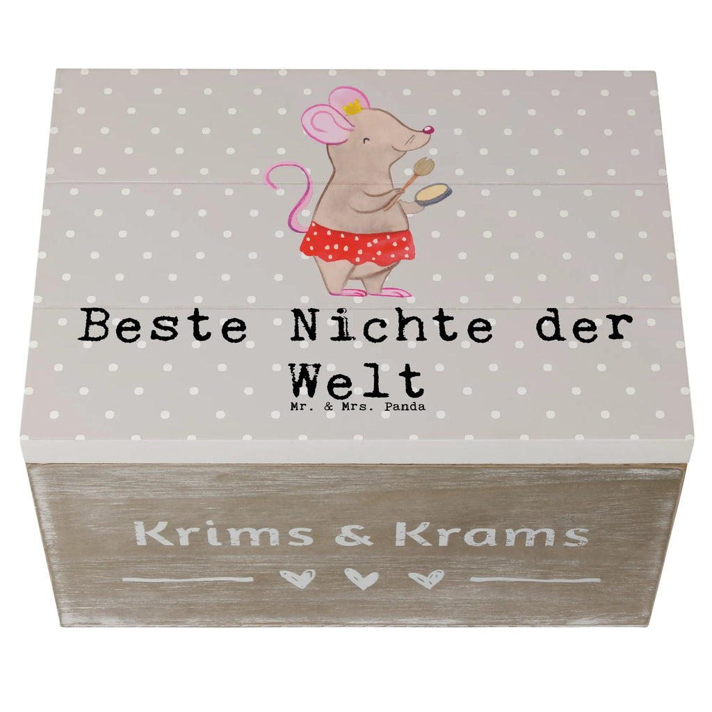 Holzkiste Maus Beste Nichte der Welt Holzkiste, Kiste, Schatzkiste, Truhe, Schatulle, XXL, Erinnerungsbox, Erinnerungskiste, Dekokiste, Aufbewahrungsbox, Geschenkbox, Geschenkdose, für, Dankeschön, Geschenk, Schenken, Geburtstag, Geburtstagsgeschenk, Geschenkidee, Danke, Bedanken, Mitbringsel, Freude machen, Geschenktipp, Nichte, Onkel, Tante, Patentante, Patenonkel, Patenkind, Taufe, Tochter der Schwester, Tochter des Bruders, Beste