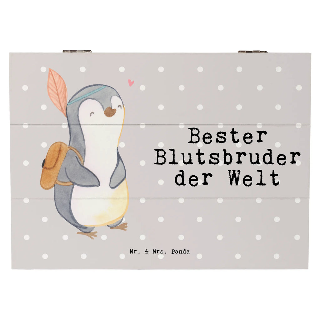 Holzkiste Pinguin Bester Blutsbruder der Welt Holzkiste, Kiste, Schatzkiste, Truhe, Schatulle, XXL, Erinnerungsbox, Erinnerungskiste, Dekokiste, Aufbewahrungsbox, Geschenkbox, Geschenkdose, für, Dankeschön, Geschenk, Schenken, Geburtstag, Geburtstagsgeschenk, Geschenkidee, Danke, Bedanken, Mitbringsel, Freude machen, Geschenktipp, Blutsbruder, Blutsgeschwister, Freund, Brüder, Geschwister, Bruderherz, Brother, Familie, Kleinigkeit, Bester, Sido