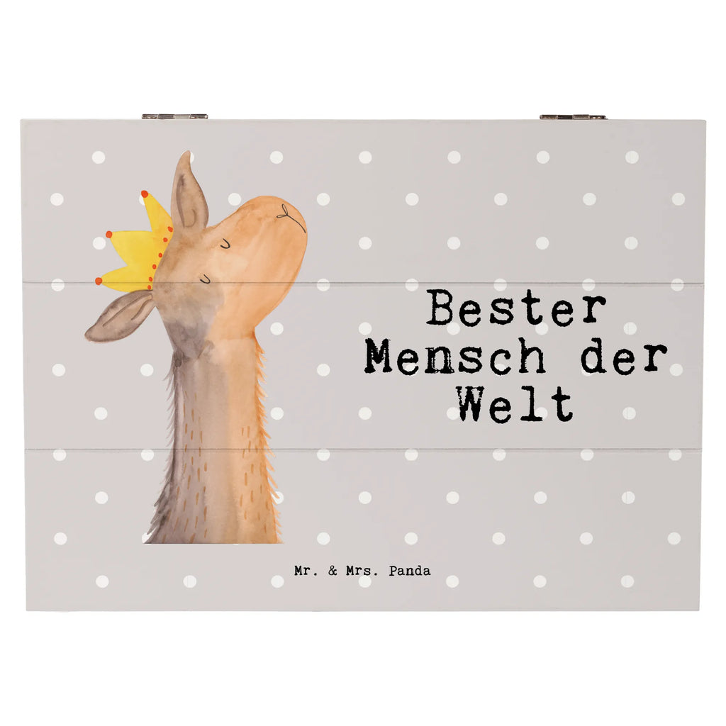 Holzkiste Lama Bester Mensch der Welt Holzkiste, Kiste, Schatzkiste, Truhe, Schatulle, XXL, Erinnerungsbox, Erinnerungskiste, Dekokiste, Aufbewahrungsbox, Geschenkbox, Geschenkdose, für, Dankeschön, Geschenk, Schenken, Geburtstag, Geburtstagsgeschenk, Geschenkidee, Danke, Bedanken, Mitbringsel, Freude machen, Geschenktipp, Lieblingsmensch, Liebling, Lieblings Mensch, tollster Mensch, Vorbild, Partner, Ehemann, Ehefrau, Liebe, Valentinstag