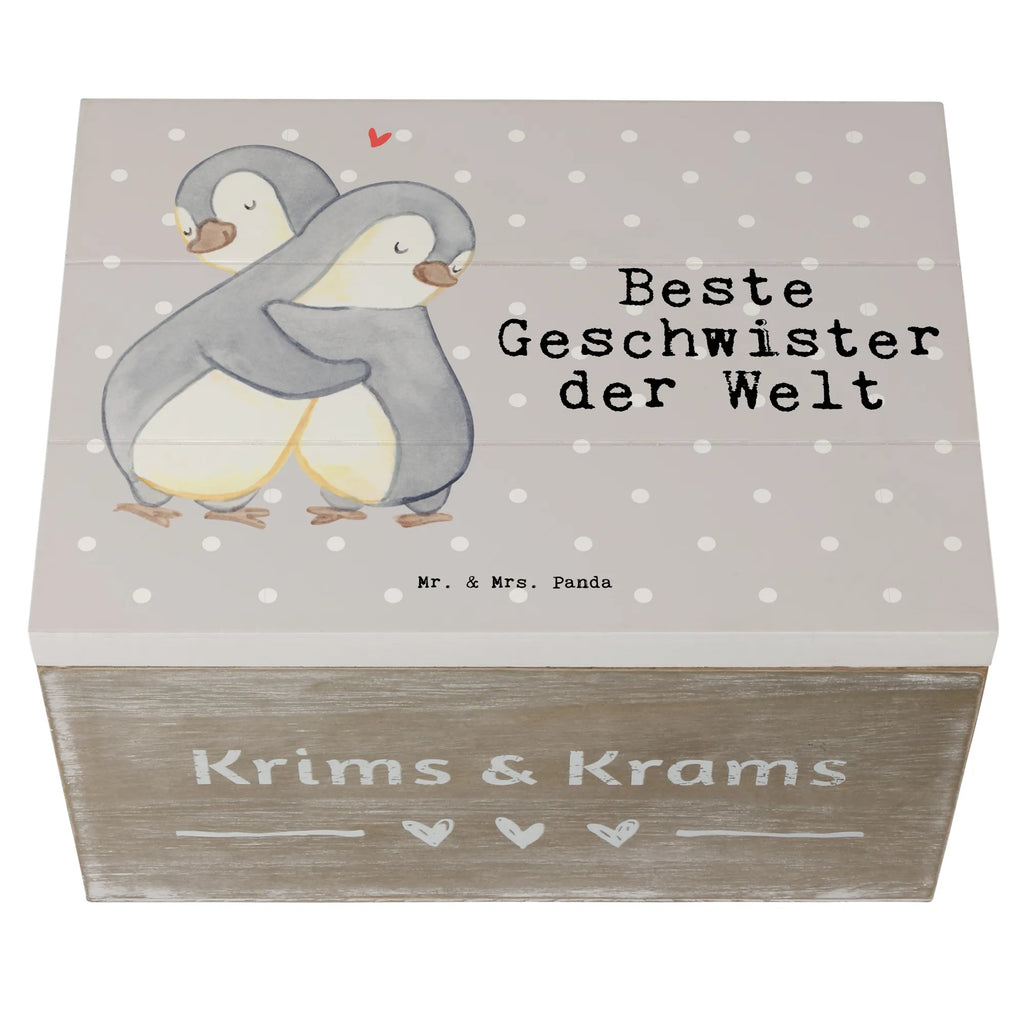 Holzkiste Pinguin Beste Geschwister der Welt Holzkiste, Kiste, Schatzkiste, Truhe, Schatulle, XXL, Erinnerungsbox, Erinnerungskiste, Dekokiste, Aufbewahrungsbox, Geschenkbox, Geschenkdose, für, Dankeschön, Geschenk, Schenken, Geburtstag, Geburtstagsgeschenk, Geschenkidee, Danke, Bedanken, Mitbringsel, Freude machen, Geschenktipp, Geschwister, Geschwisterchen, Bruder, Schwester, Schwestern, Brüder, Familie, Nachwuchs