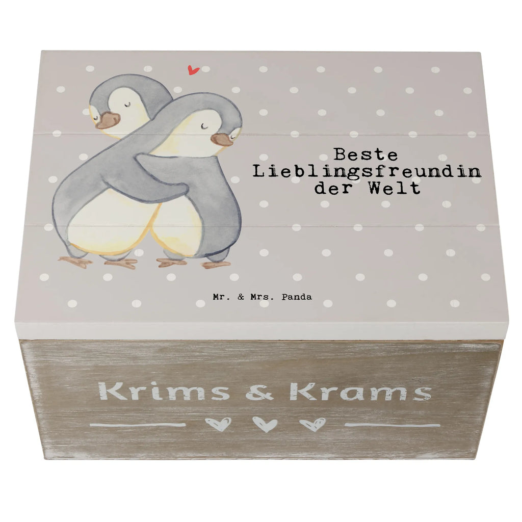 Holzkiste Pinguin Beste Lieblingsfreundin der Welt Holzkiste, Kiste, Schatzkiste, Truhe, Schatulle, XXL, Erinnerungsbox, Erinnerungskiste, Dekokiste, Aufbewahrungsbox, Geschenkbox, Geschenkdose, für, Dankeschön, Geschenk, Schenken, Geburtstag, Geburtstagsgeschenk, Geschenkidee, Danke, Bedanken, Mitbringsel, Freude machen, Geschenktipp, Lieblingsfreundin, Freundin, Partnerin, Lieblingsmensch, Lieblings Mensch, Liebling, Partner, Bae, beste Freundin, Liebe, Herz, Love