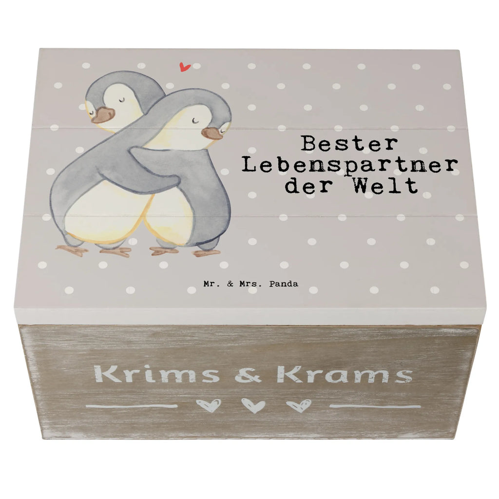 Holzkiste Pinguin Bester Lebenspartner der Welt Holzkiste, Kiste, Schatzkiste, Truhe, Schatulle, XXL, Erinnerungsbox, Erinnerungskiste, Dekokiste, Aufbewahrungsbox, Geschenkbox, Geschenkdose, für, Dankeschön, Geschenk, Schenken, Geburtstag, Geburtstagsgeschenk, Geschenkidee, Danke, Bedanken, Mitbringsel, Freude machen, Geschenktipp, Lebenspartner, Ehepartner, Partner, Ehemann, Ehefrau, Liebe, Freund, Freundin, Hochzeitstag, verliebt