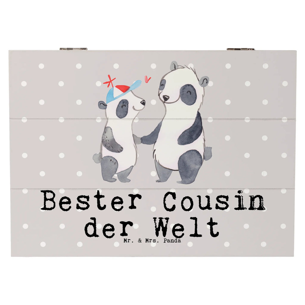 Holzkiste Panda Bester Cousin der Welt Holzkiste, Kiste, Schatzkiste, Truhe, Schatulle, XXL, Erinnerungsbox, Erinnerungskiste, Dekokiste, Aufbewahrungsbox, Geschenkbox, Geschenkdose, für, Dankeschön, Geschenk, Schenken, Geburtstag, Geburtstagsgeschenk, Geschenkidee, Danke, Bedanken, Mitbringsel, Freude machen, Geschenktipp, Cousin, Kousin, Vetter, Sohn von Onkel, Sohn von Tante, Familie, Verwandtschaft, Cousine