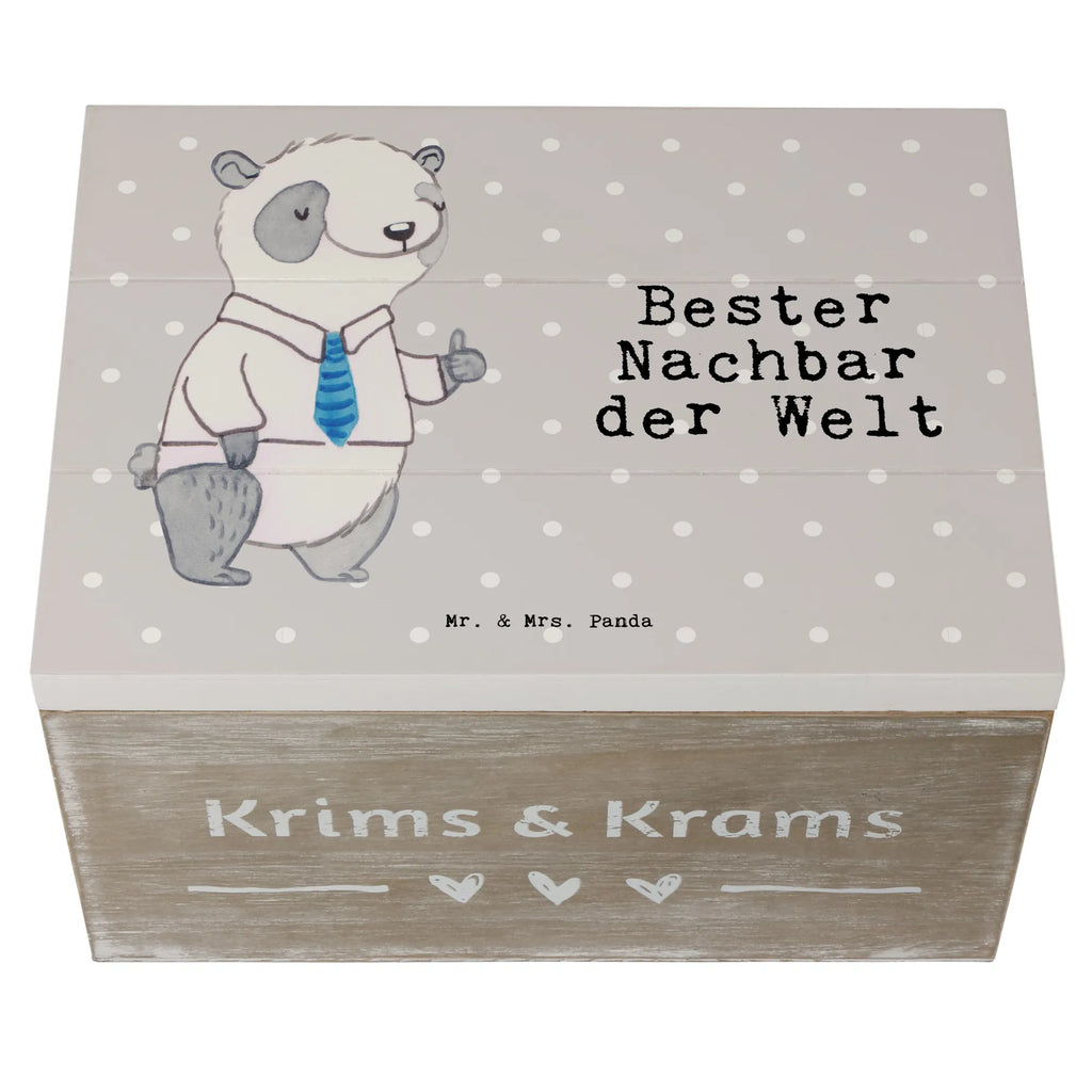 Holzkiste Panda Bester Nachbar der Welt Holzkiste, Kiste, Schatzkiste, Truhe, Schatulle, XXL, Erinnerungsbox, Erinnerungskiste, Dekokiste, Aufbewahrungsbox, Geschenkbox, Geschenkdose, für, Dankeschön, Geschenk, Schenken, Geburtstag, Geburtstagsgeschenk, Geschenkidee, Danke, Bedanken, Mitbringsel, Freude machen, Geschenktipp, Nachbar, Nachbarn, Nachbarschaft, Freund, Angrenzer, Anwohner, Bewohner, Freundschaft