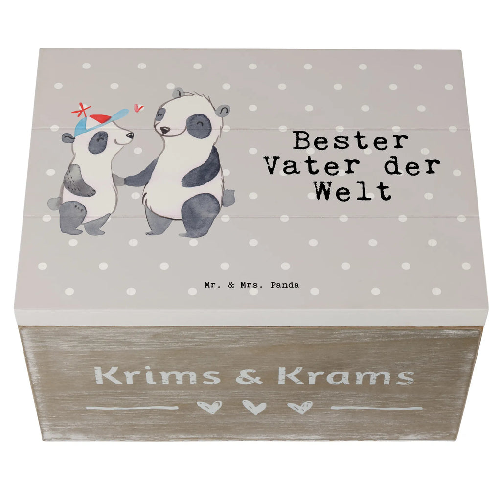 Holzkiste Panda Bester Vater der Welt Holzkiste, Kiste, Schatzkiste, Truhe, Schatulle, XXL, Erinnerungsbox, Erinnerungskiste, Dekokiste, Aufbewahrungsbox, Geschenkbox, Geschenkdose, für, Dankeschön, Geschenk, Schenken, Geburtstag, Geburtstagsgeschenk, Geschenkidee, Danke, Bedanken, Mitbringsel, Freude machen, Geschenktipp, Vater, Papa, Dad, Daddy, Paps, Papi, Vati, Eltern, Geschenk Vater, Mann, Familie, Bester, Kleinigkeit