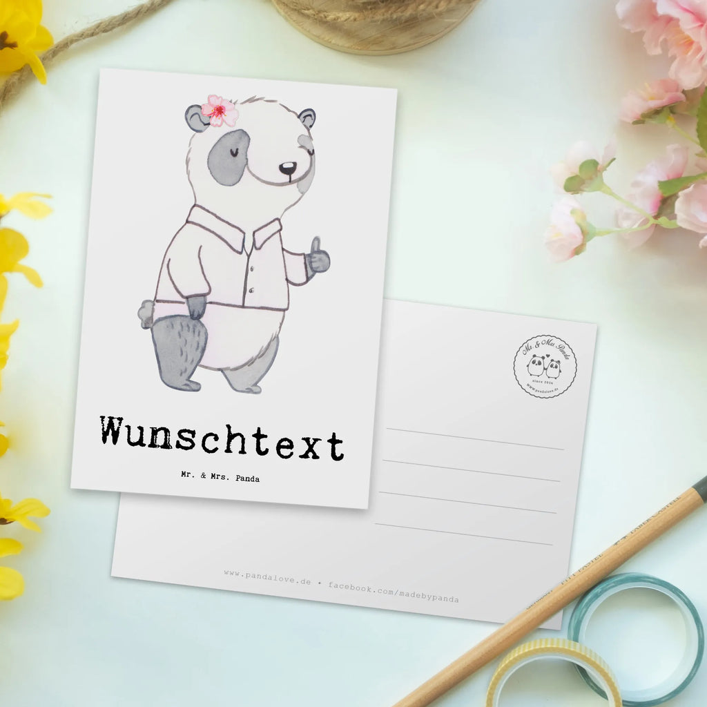 Personalisierte Postkarte Panda Beste Teamleiterin Postkarte mit Namen, Postkarte bedrucken, Postkarte mit Wunschtext, Postkarte personalisierbar, Geschenkkarte mit Namen, Grußkarte mit Namen, Karte mit Namen, Einladung mit Namen, Ansichtskarte mit Namen, Geschenkkarte mit Wunschtext, Grußkarte mit Wunschtext, Karte mit Wunschtext, Einladung mit Wunschtext, Ansichtskarte mit Wunschtext, für, Dankeschön, Geschenk, Schenken, Geburtstag, Geburtstagsgeschenk, Geschenkidee, Danke, Bedanken, Mitbringsel, Freude machen, Geschenktipp, Teamleiterin, Seminarleiterin, Gruppenleiterin, Leiterin, Kollegin, Chefin, Vorgesetzte, Abschied, Abschiedsgeschenk, Ruhestand