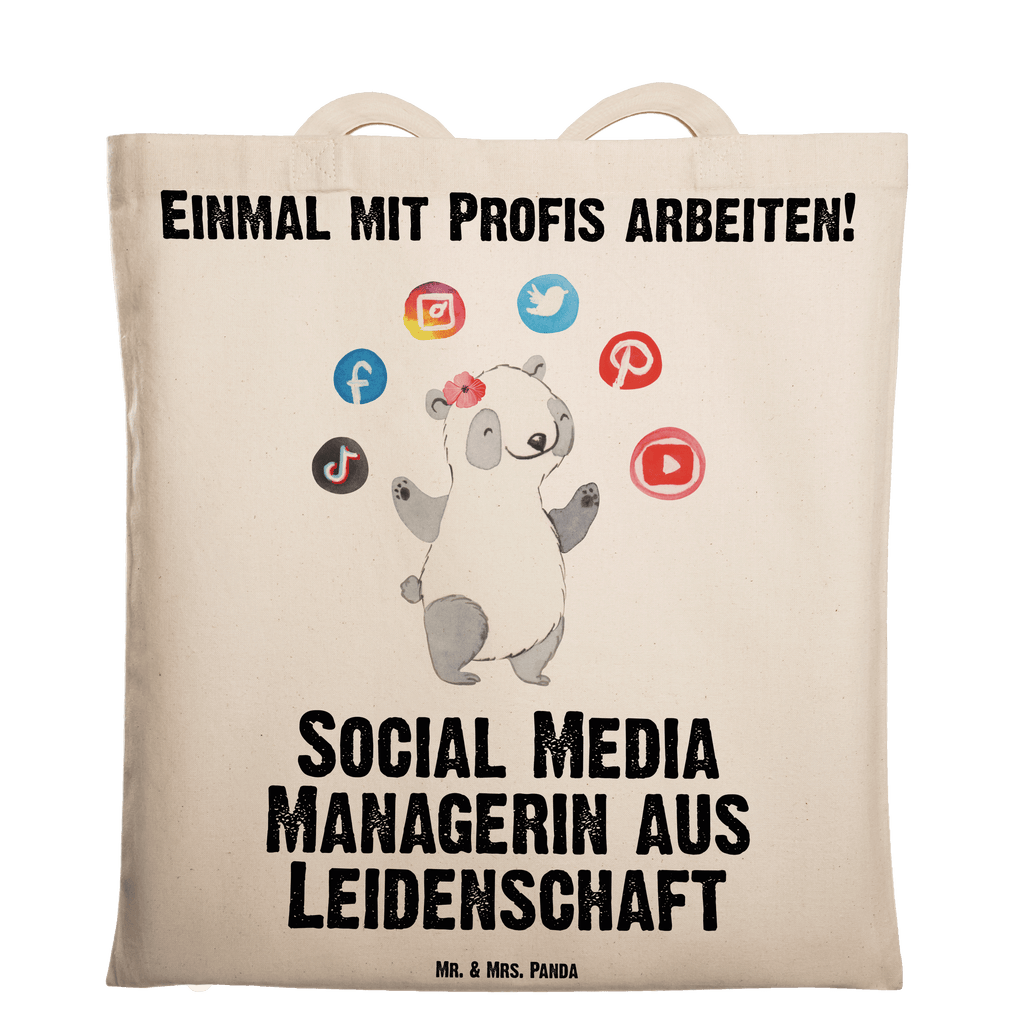 Tragetasche Social Media Managerin aus Leidenschaft Beuteltasche, Beutel, Einkaufstasche, Jutebeutel, Stoffbeutel, Tasche, Shopper, Umhängetasche, Strandtasche, Schultertasche, Stofftasche, Tragetasche, Badetasche, Jutetasche, Einkaufstüte, Laptoptasche, Beruf, Ausbildung, Jubiläum, Abschied, Rente, Kollege, Kollegin, Geschenk, Schenken, Arbeitskollege, Mitarbeiter, Firma, Danke, Dankeschön