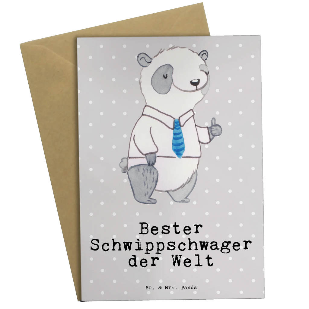 Grußkarte Panda Bester Schwippschwager der Welt Grußkarte, Klappkarte, Einladungskarte, Glückwunschkarte, Hochzeitskarte, Geburtstagskarte, Karte, Ansichtskarten, für, Dankeschön, Geschenk, Schenken, Geburtstag, Geburtstagsgeschenk, Geschenkidee, Danke, Bedanken, Mitbringsel, Freude machen, Geschenktipp, Schwippschwager, Schwibschwager, Schwipschwager, Schwager, Schwager des Ehepartners, Familie, Verwandtschaft, angeheiratet