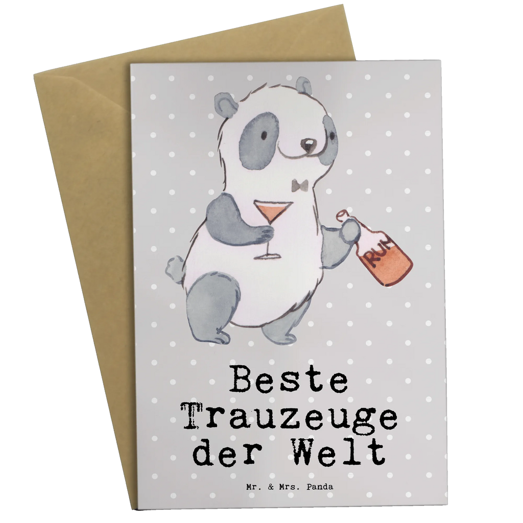 Grußkarte Panda Bester Trauzeuge der Welt Grußkarte, Klappkarte, Einladungskarte, Glückwunschkarte, Hochzeitskarte, Geburtstagskarte, Karte, Ansichtskarten, für, Dankeschön, Geschenk, Schenken, Geburtstag, Geburtstagsgeschenk, Geschenkidee, Danke, Bedanken, Mitbringsel, Freude machen, Geschenktipp, Trauzeugen, Trauzeuge, Trauhzeugen, Hochzeit, Heirat, JGA, Trauung, Kirche, Standesamt, Braut, Bräutigam