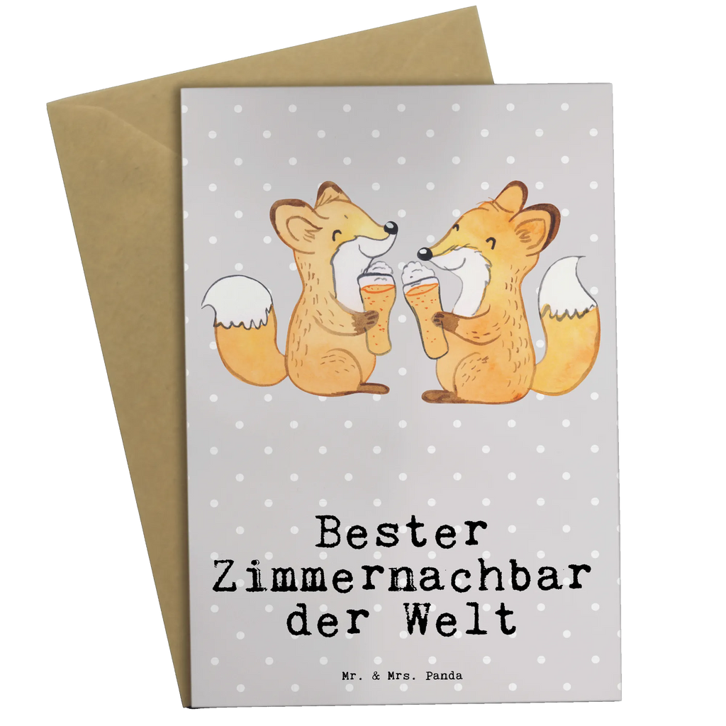 Grußkarte Fuchs Bester Zimmernachbar der Welt Grußkarte, Klappkarte, Einladungskarte, Glückwunschkarte, Hochzeitskarte, Geburtstagskarte, Karte, Ansichtskarten, für, Dankeschön, Geschenk, Schenken, Geburtstag, Geburtstagsgeschenk, Geschenkidee, Danke, Bedanken, Mitbringsel, Freude machen, Geschenktipp, Zimmernachbar, Zimmernachbarn, Zimmer, Krankenhaus, Patient, Kollegin, Wohnheim, Nachbar, WG, Studentenwohnheim