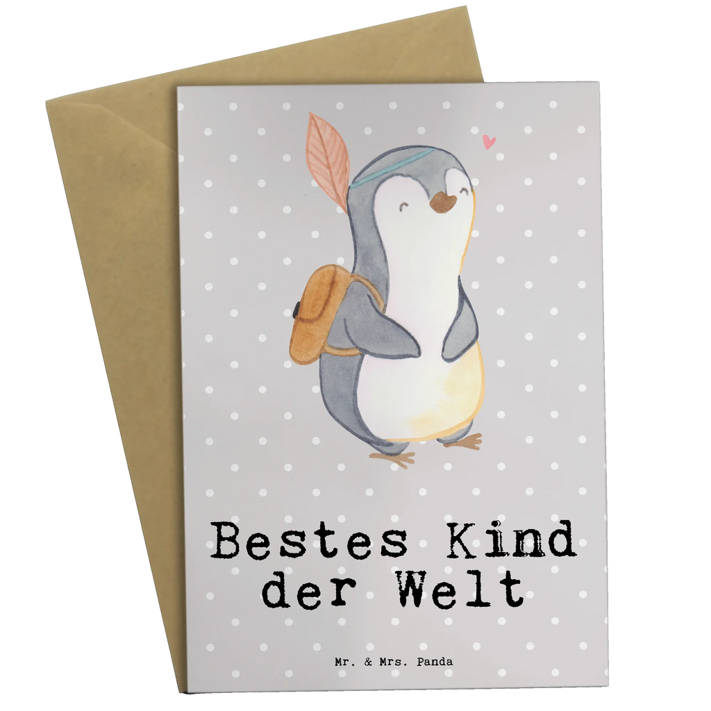 Grußkarte Pinguin Bestes Kind der Welt Grußkarte, Klappkarte, Einladungskarte, Glückwunschkarte, Hochzeitskarte, Geburtstagskarte, Karte, Ansichtskarten, für, Dankeschön, Geschenk, Schenken, Geburtstag, Geburtstagsgeschenk, Geschenkidee, Danke, Bedanken, Mitbringsel, Freude machen, Geschenktipp, Kinder, Kind, Kid, Kids, Kiddy, Bestes, Tochter, Sohn, Nachwuchs, Geburt, Liebling, Taufe