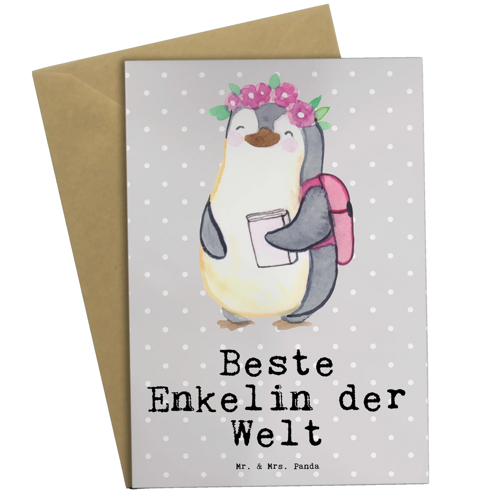 Grußkarte Pinguin Beste Enkelin der Welt Grußkarte, Klappkarte, Einladungskarte, Glückwunschkarte, Hochzeitskarte, Geburtstagskarte, Karte, Ansichtskarten, für, Dankeschön, Geschenk, Schenken, Geburtstag, Geburtstagsgeschenk, Geschenkidee, Danke, Bedanken, Mitbringsel, Freude machen, Geschenktipp, Enkelin, Enkelkind, Enkeltochter, Oma, Opa, Kind von Tochter, Kind von Sohn, Großtochter, Taufe