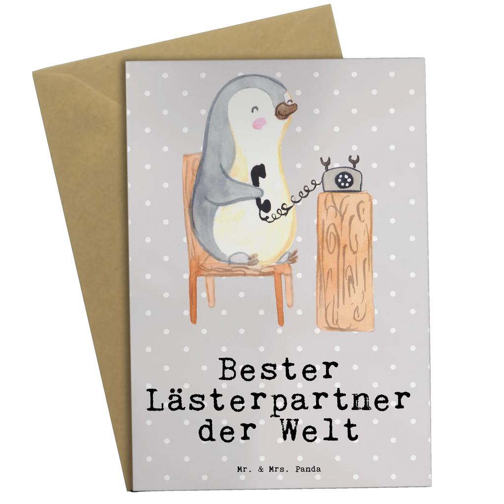 Grußkarte Pinguin Bester Lästerpartner der Welt Grußkarte, Klappkarte, Einladungskarte, Glückwunschkarte, Hochzeitskarte, Geburtstagskarte, Karte, Ansichtskarten, für, Dankeschön, Geschenk, Schenken, Geburtstag, Geburtstagsgeschenk, Geschenkidee, Danke, Bedanken, Mitbringsel, Freude machen, Geschenktipp, Lästerpartner, Lesterpartner, lestern, Lästerschwester, Lästern, beste Freundin, Freundin, Spaß, bff