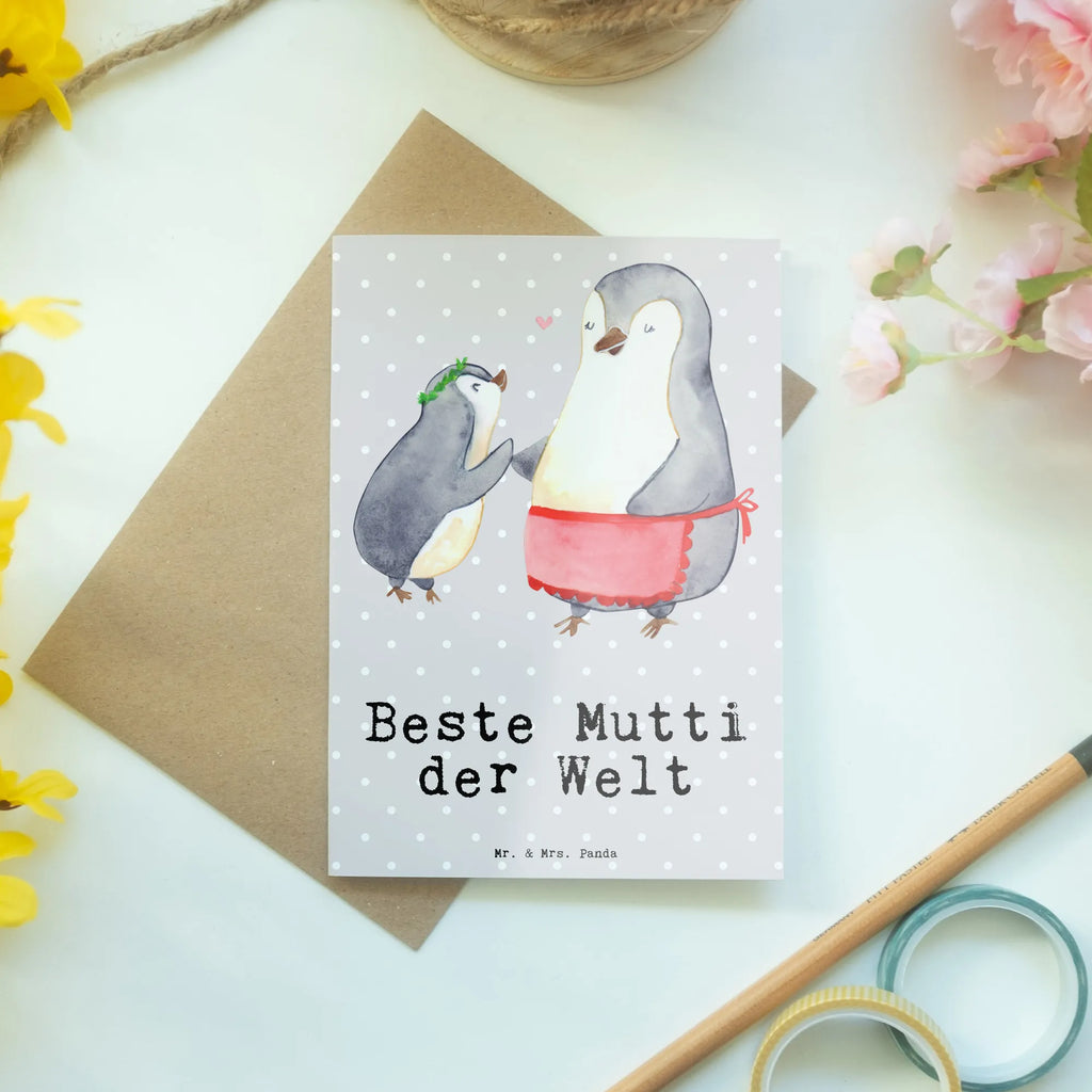 Grußkarte Pinguin Beste Mutti der Welt Grußkarte, Klappkarte, Einladungskarte, Glückwunschkarte, Hochzeitskarte, Geburtstagskarte, Karte, Ansichtskarten, für, Dankeschön, Geschenk, Schenken, Geburtstag, Geburtstagsgeschenk, Geschenkidee, Danke, Bedanken, Mitbringsel, Freude machen, Geschenktipp, Mama, Mami, Mutter, Muttertag, Mutti, Ma, Tochter, Sohn, Beste Mama, Beste, Supermama