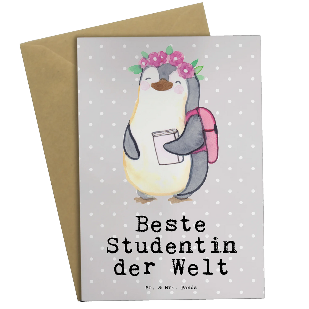 Grußkarte Pinguin Beste Studentin der Welt Grußkarte, Klappkarte, Einladungskarte, Glückwunschkarte, Hochzeitskarte, Geburtstagskarte, Karte, Ansichtskarten, für, Dankeschön, Geschenk, Schenken, Geburtstag, Geburtstagsgeschenk, Geschenkidee, Danke, Bedanken, Mitbringsel, Freude machen, Geschenktipp, Studentin, Studium, Tochter, Spaß, Musterschülerin, lustig, Studienabschluss, witzig, Universität, Abschluss, Alumni, Uni, Studenten, Hochschule