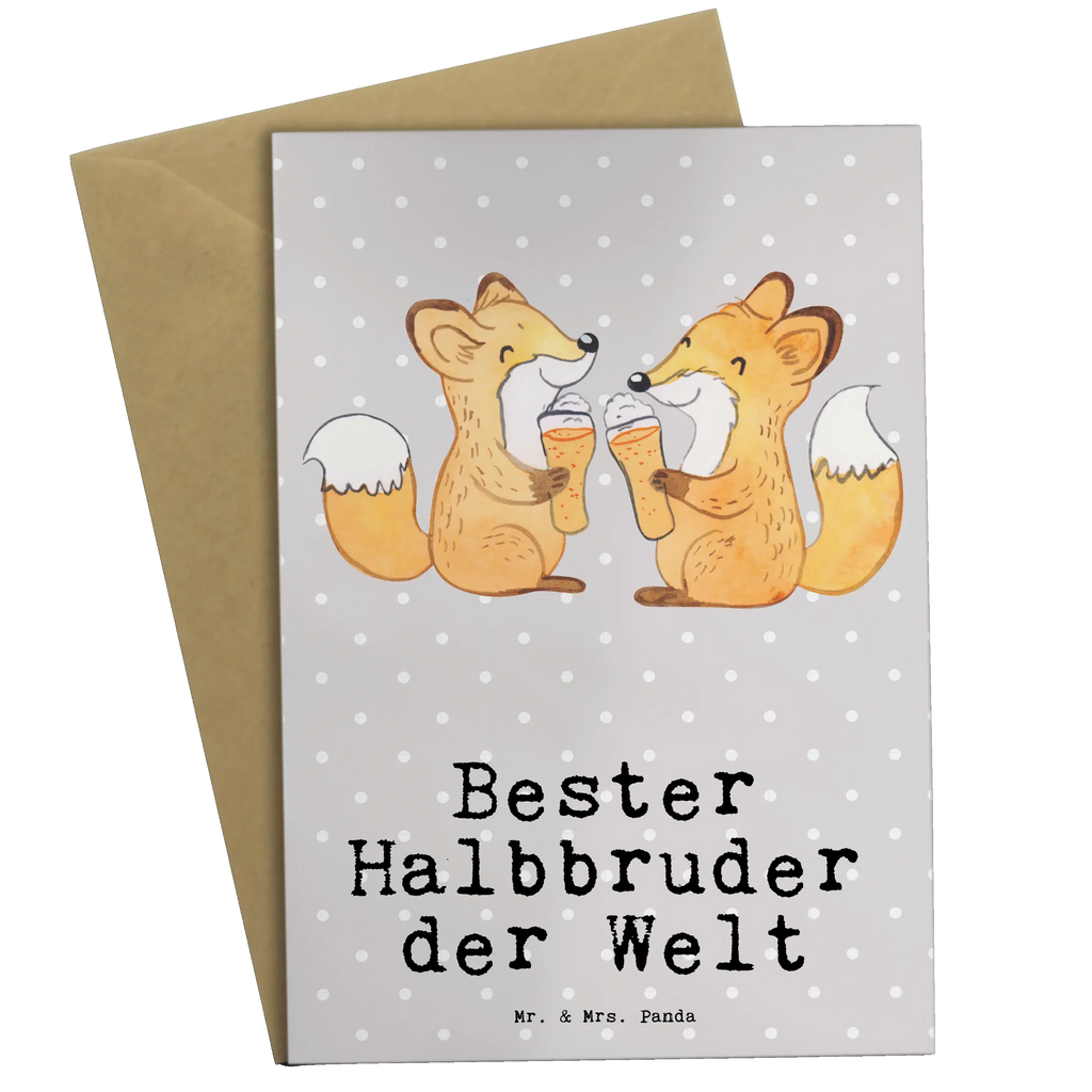 Grußkarte Fuchs Bester Halbbruder der Welt Grußkarte, Klappkarte, Einladungskarte, Glückwunschkarte, Hochzeitskarte, Geburtstagskarte, Karte, Ansichtskarten, für, Dankeschön, Geschenk, Schenken, Geburtstag, Geburtstagsgeschenk, Geschenkidee, Danke, Bedanken, Mitbringsel, Freude machen, Geschenktipp, Halbbruder, Stiefbruder, Stief, Stiefgeschwister, Bruder, Brudi, Geschwister, Bruderherz, Schwester, Familie, Kleinigkeit, Brother, Bester, Sohn