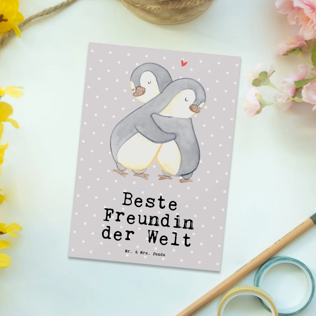 Postkarte Pinguin Beste Freundin der Welt Postkarte, Karte, Geschenkkarte, Grußkarte, Einladung, Ansichtskarte, Geburtstagskarte, Einladungskarte, Dankeskarte, Ansichtskarten, Einladung Geburtstag, Einladungskarten Geburtstag, für, Dankeschön, Geschenk, Schenken, Geburtstag, Geburtstagsgeschenk, Geschenkidee, Danke, Bedanken, Mitbringsel, Freude machen, Geschenktipp, Freundin, beste Freundin, Ehefrau, Frau, bae, bff, Freundinnen, Jahrestag, Freundschaft. Liebste, beste, Spruch