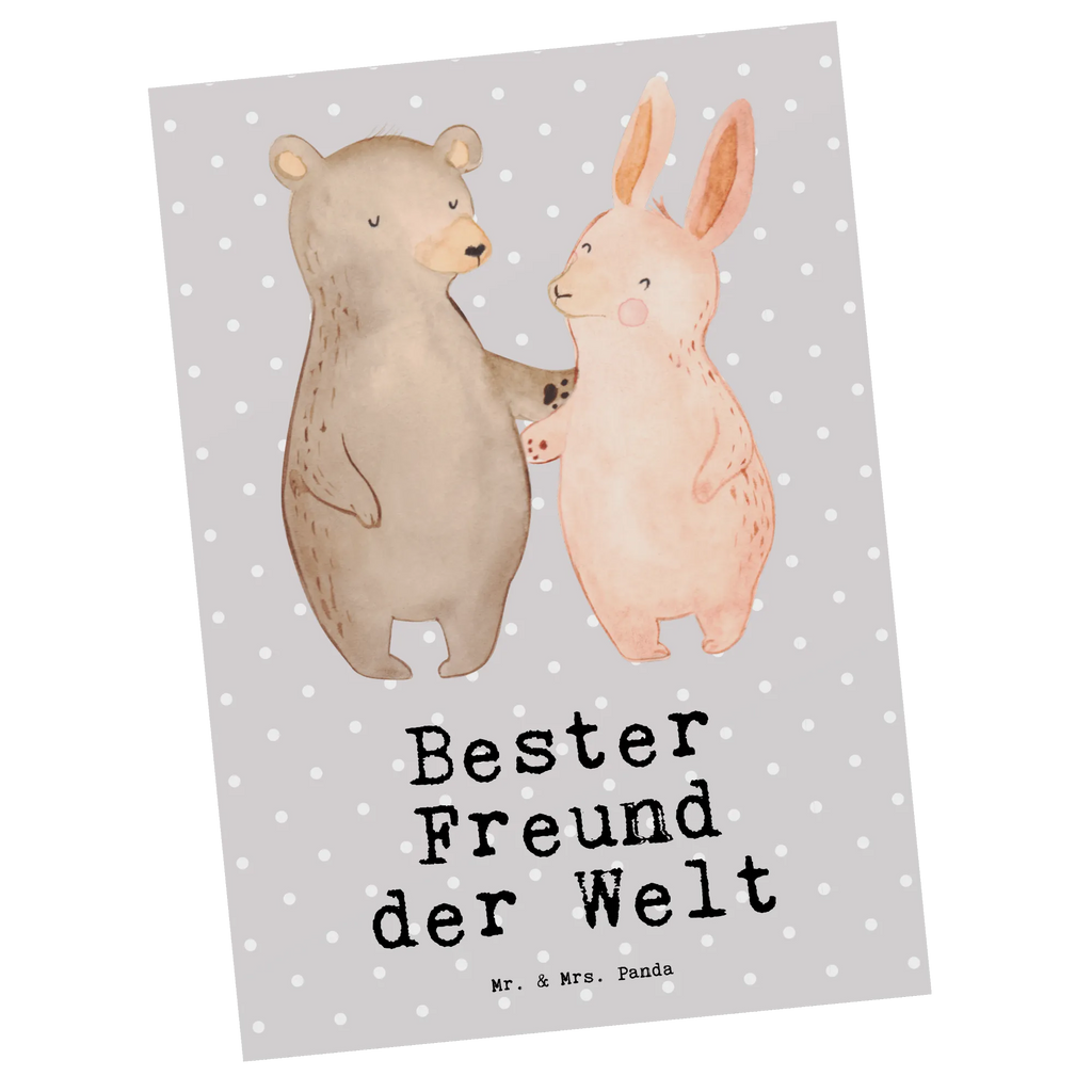 Postkarte Hase Bester Freund der Welt Postkarte, Karte, Geschenkkarte, Grußkarte, Einladung, Ansichtskarte, Geburtstagskarte, Einladungskarte, Dankeskarte, Ansichtskarten, Einladung Geburtstag, Einladungskarten Geburtstag, für, Dankeschön, Geschenk, Schenken, Geburtstag, Geburtstagsgeschenk, Geschenkidee, Danke, Bedanken, Mitbringsel, Freude machen, Geschenktipp, Freund, Mann, Ehemann, Kumpel, Bro, Lebensgefährte, Partner, Lieblingsmensch, Liebe, Herz, Love