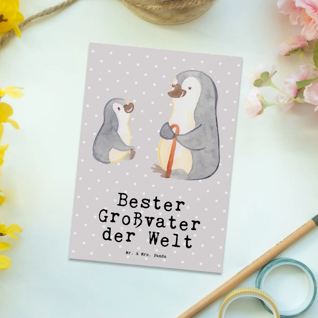 Postkarte Pinguin Bester Großvater der Welt Postkarte, Karte, Geschenkkarte, Grußkarte, Einladung, Ansichtskarte, Geburtstagskarte, Einladungskarte, Dankeskarte, Ansichtskarten, Einladung Geburtstag, Einladungskarten Geburtstag, für, Dankeschön, Geschenk, Schenken, Geburtstag, Geburtstagsgeschenk, Geschenkidee, Danke, Bedanken, Mitbringsel, Freude machen, Geschenktipp, Großvater, Grossvater, Opa, Opi. Großpapa, Großeltern, Enkel, Enkelin, Enkelkind, Kleinigkeit, Oppa, Oppi, Bester