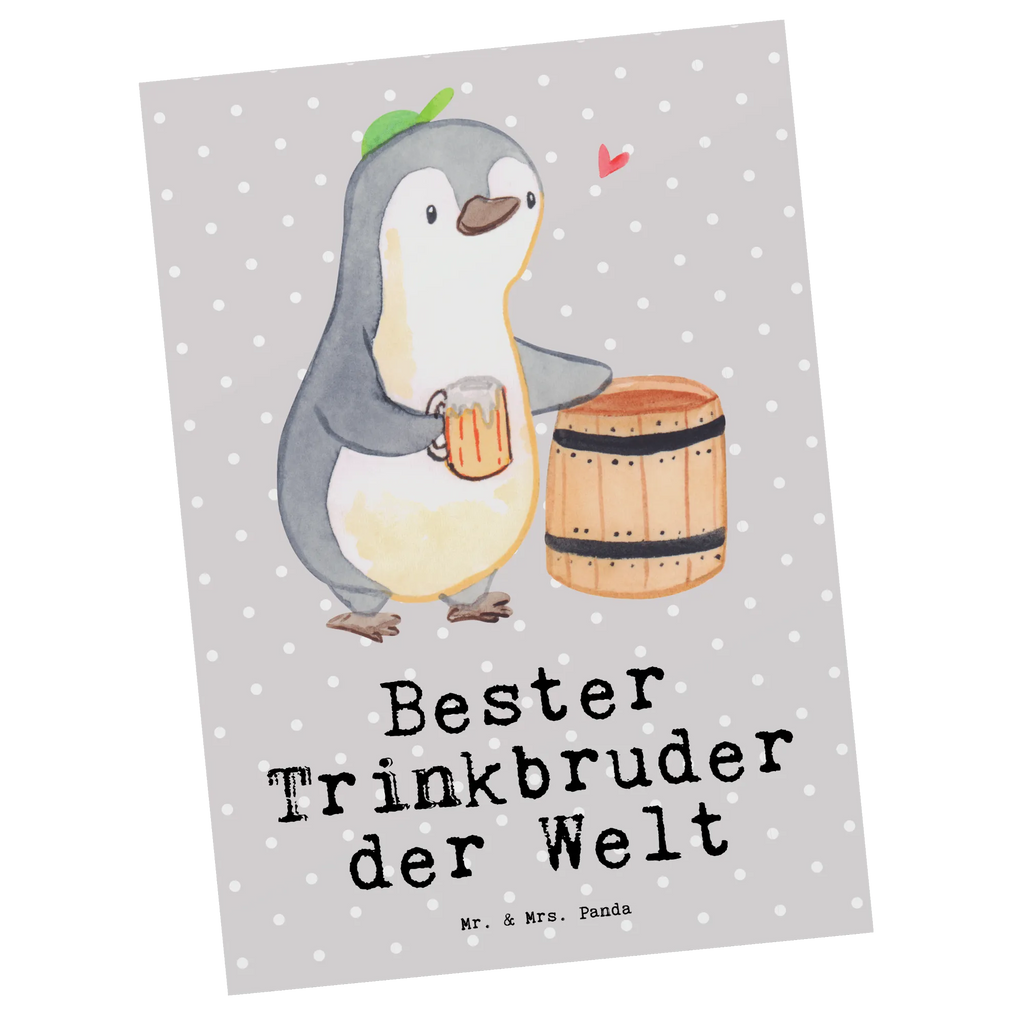 Postkarte Pinguin Bester Trinkbruder der Welt Postkarte, Karte, Geschenkkarte, Grußkarte, Einladung, Ansichtskarte, Geburtstagskarte, Einladungskarte, Dankeskarte, Ansichtskarten, Einladung Geburtstag, Einladungskarten Geburtstag, für, Dankeschön, Geschenk, Schenken, Geburtstag, Geburtstagsgeschenk, Geschenkidee, Danke, Bedanken, Mitbringsel, Freude machen, Geschenktipp, Trinkbruder, Trinkkumpel, Kumpel, Saufkumpane, Kumpane, Trinken, Party, Kleinigkeit