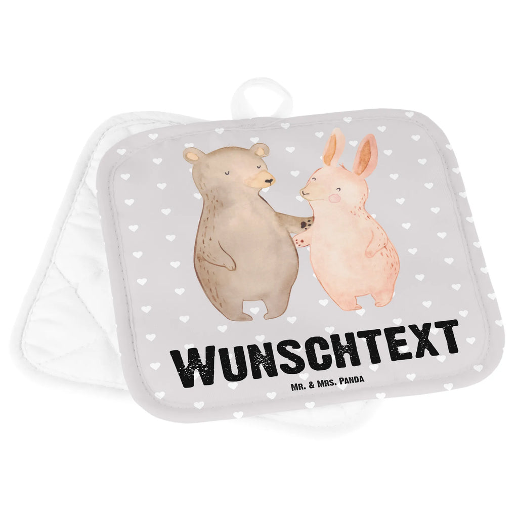 Personalisierte Topflappen Bär Hase Umarmen Topflappen personalisiert, Personalisierte Topfuntersetzer, Personalisierter Ofenhandschuh, Topflappen Set personalisiert, Topflappen mit Namen, Namensaufdruck, Liebe, Partner, Freund, Freundin, Ehemann, Ehefrau, Heiraten, Verlobung, Heiratsantrag, Liebesgeschenk, Jahrestag, Hocheitstag, Freunde, bester Freund, Hase, Bär, Bärchen, best friends