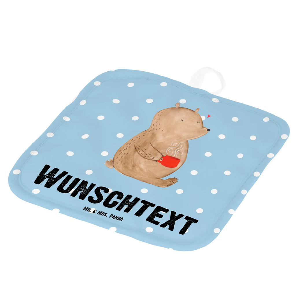 Personalisierte Topflappen Bär Kaffee Topflappen personalisiert, Personalisierte Topfuntersetzer, Personalisierter Ofenhandschuh, Topflappen Set personalisiert, Topflappen mit Namen, Namensaufdruck, Bär, Teddy, Teddybär, Kaffee, Coffee, Bären, guten Morgen, Morgenroutine, Welt erobern, Welt retten, Motivation