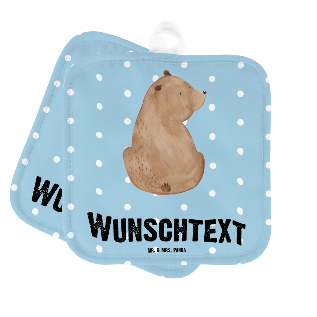 Personalisierte Topflappen Bär Schulterblick Topflappen personalisiert, Personalisierte Topfuntersetzer, Personalisierter Ofenhandschuh, Topflappen Set personalisiert, Topflappen mit Namen, Namensaufdruck, Bär, Teddy, Teddybär, Selbstachtung, Weltansicht, Motivation, Bären, Bärenliebe, Weisheit