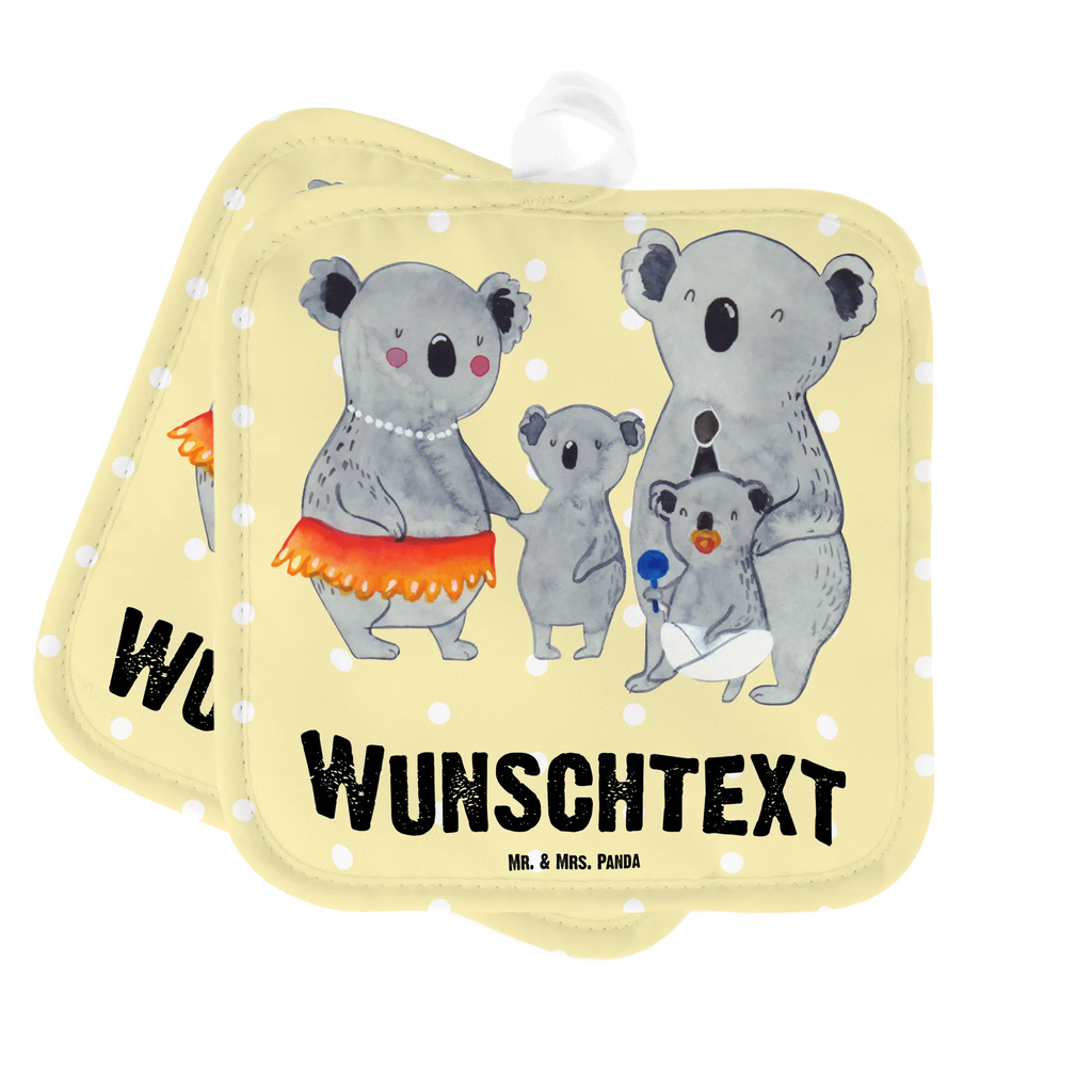 Personalisierte Topflappen Koala Familie Topflappen personalisiert, Personalisierte Topfuntersetzer, Personalisierter Ofenhandschuh, Topflappen Set personalisiert, Topflappen mit Namen, Namensaufdruck, Familie, Vatertag, Muttertag, Bruder, Schwester, Mama, Papa, Oma, Opa, Koala, Koalas, Family, Kinder, Geschwister, Familienleben