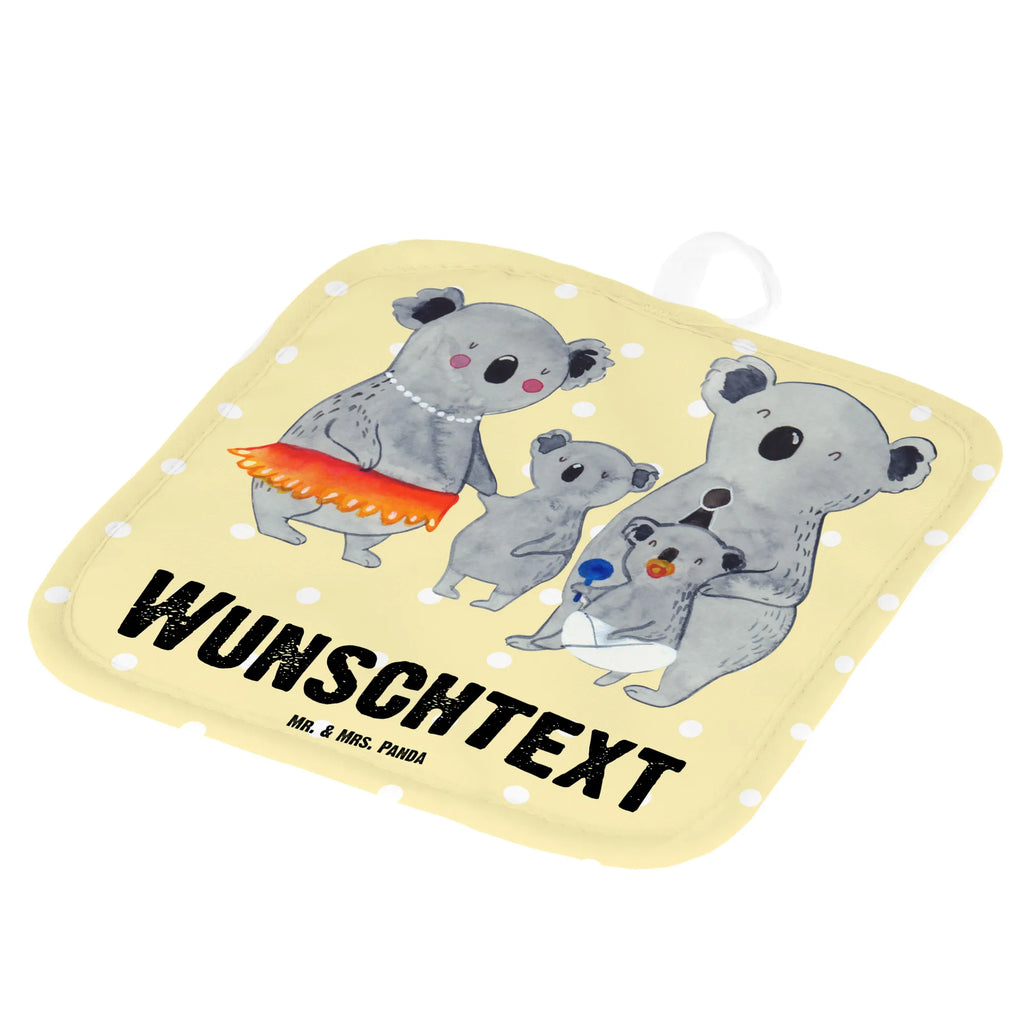 Personalisierte Topflappen Koala Familie Topflappen personalisiert, Personalisierte Topfuntersetzer, Personalisierter Ofenhandschuh, Topflappen Set personalisiert, Topflappen mit Namen, Namensaufdruck, Familie, Vatertag, Muttertag, Bruder, Schwester, Mama, Papa, Oma, Opa, Koala, Koalas, Family, Kinder, Geschwister, Familienleben