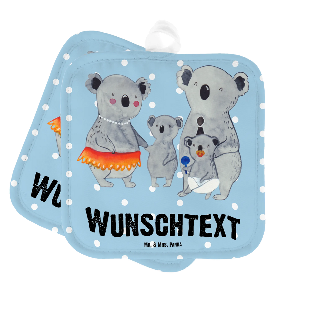 Personalisierte Topflappen Koala Familie Topflappen personalisiert, Personalisierte Topfuntersetzer, Personalisierter Ofenhandschuh, Topflappen Set personalisiert, Topflappen mit Namen, Namensaufdruck, Familie, Vatertag, Muttertag, Bruder, Schwester, Mama, Papa, Oma, Opa, Koala, Koalas, Family, Kinder, Geschwister, Familienleben