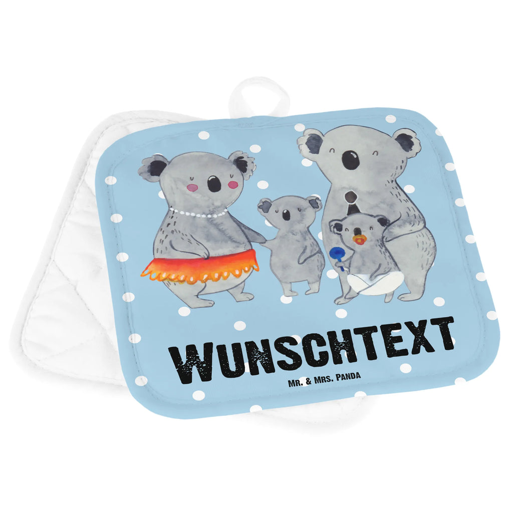 Personalisierte Topflappen Koala Familie Topflappen personalisiert, Personalisierte Topfuntersetzer, Personalisierter Ofenhandschuh, Topflappen Set personalisiert, Topflappen mit Namen, Namensaufdruck, Familie, Vatertag, Muttertag, Bruder, Schwester, Mama, Papa, Oma, Opa, Koala, Koalas, Family, Kinder, Geschwister, Familienleben