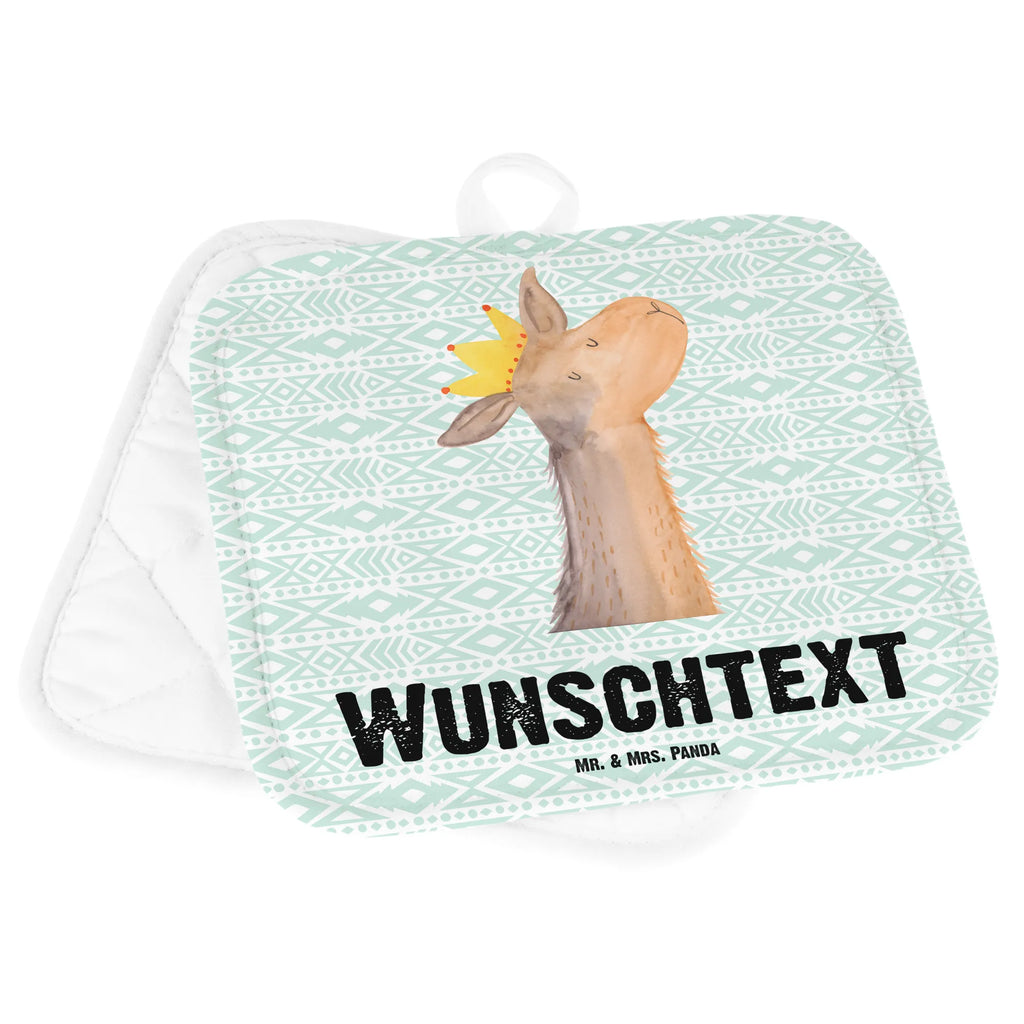 Personalisierte Topflappen Lamakopf König Topflappen personalisiert, Personalisierte Topfuntersetzer, Personalisierter Ofenhandschuh, Topflappen Set personalisiert, Topflappen mit Namen, Namensaufdruck, Lama, Alpaka, Lamas, König, Königin, Freundin, Mama, Papa, Büro Kollege, Kollegin, Chef, Vorgesetzter, Abi, Abitur