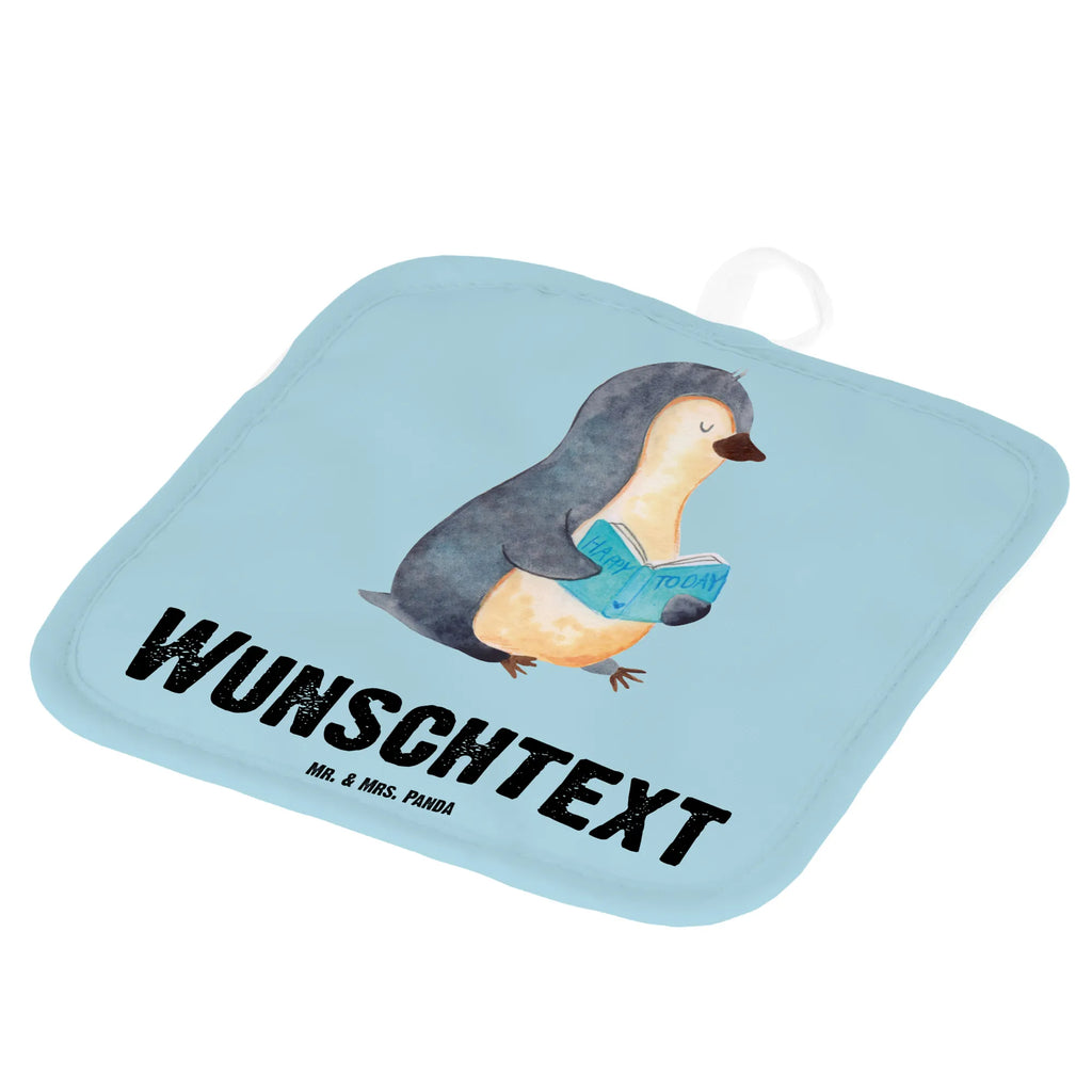 Personalisierte Topflappen Pinguin Buch Topflappen personalisiert, Personalisierte Topfuntersetzer, Personalisierter Ofenhandschuh, Topflappen Set personalisiert, Topflappen mit Namen, Namensaufdruck, Pinguin, Pinguine, Buch, Lesen, Bücherwurm, Nichtstun, Faulenzen, Ferien, Urlaub, Freizeit