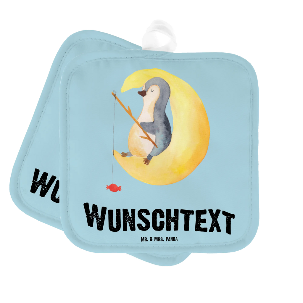 Personalisierte Topflappen Pinguin Mond Topflappen personalisiert, Personalisierte Topfuntersetzer, Personalisierter Ofenhandschuh, Topflappen Set personalisiert, Topflappen mit Namen, Namensaufdruck, Pinguin, Pinguine, Spruch, schlafen, Nachtruhe, Einschlafen, Schlafzimmer, Schlafstörungen, Gästezimmer